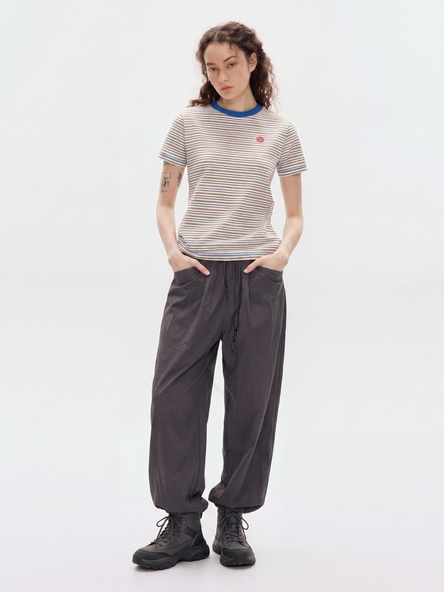 EagleStep - Unisex Loose Cotton Lantern Pants with Cinched Hem