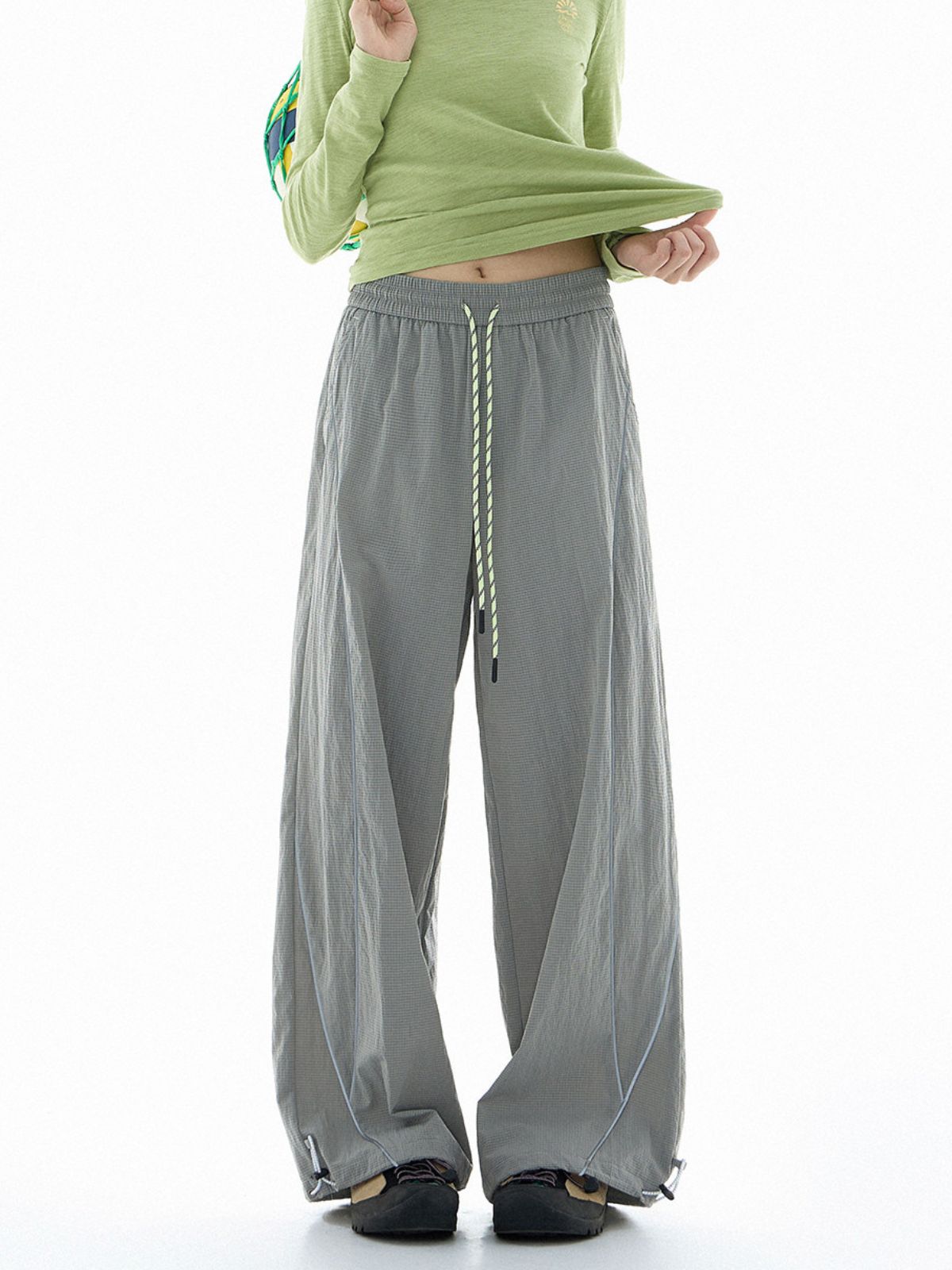 Shadetrek - Unisex Lightweight & Reflective Color-Block Wide-Leg Pants