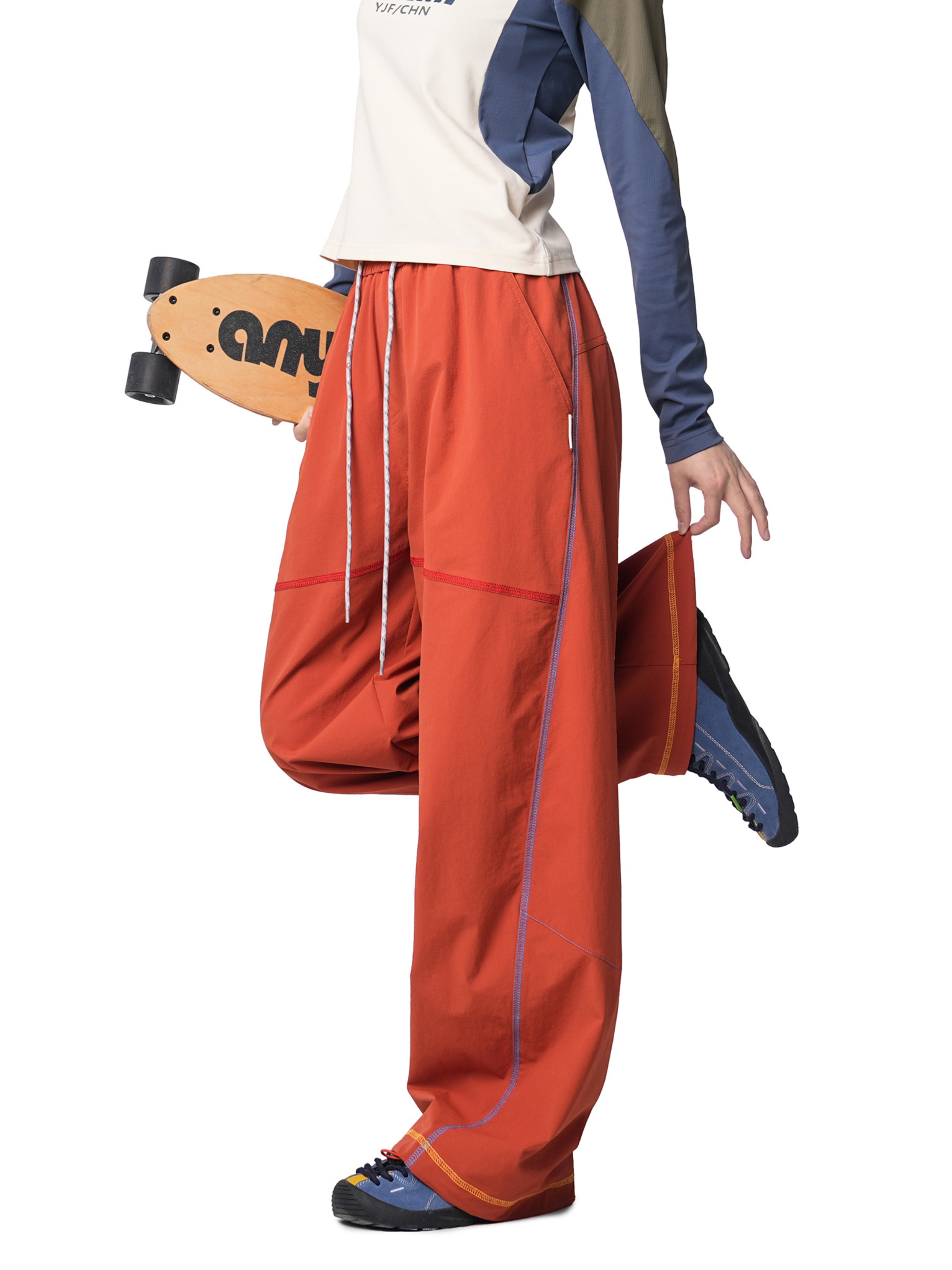 Summitpath - Women's Colorblock Hassel Stitch Straight Casual Pants