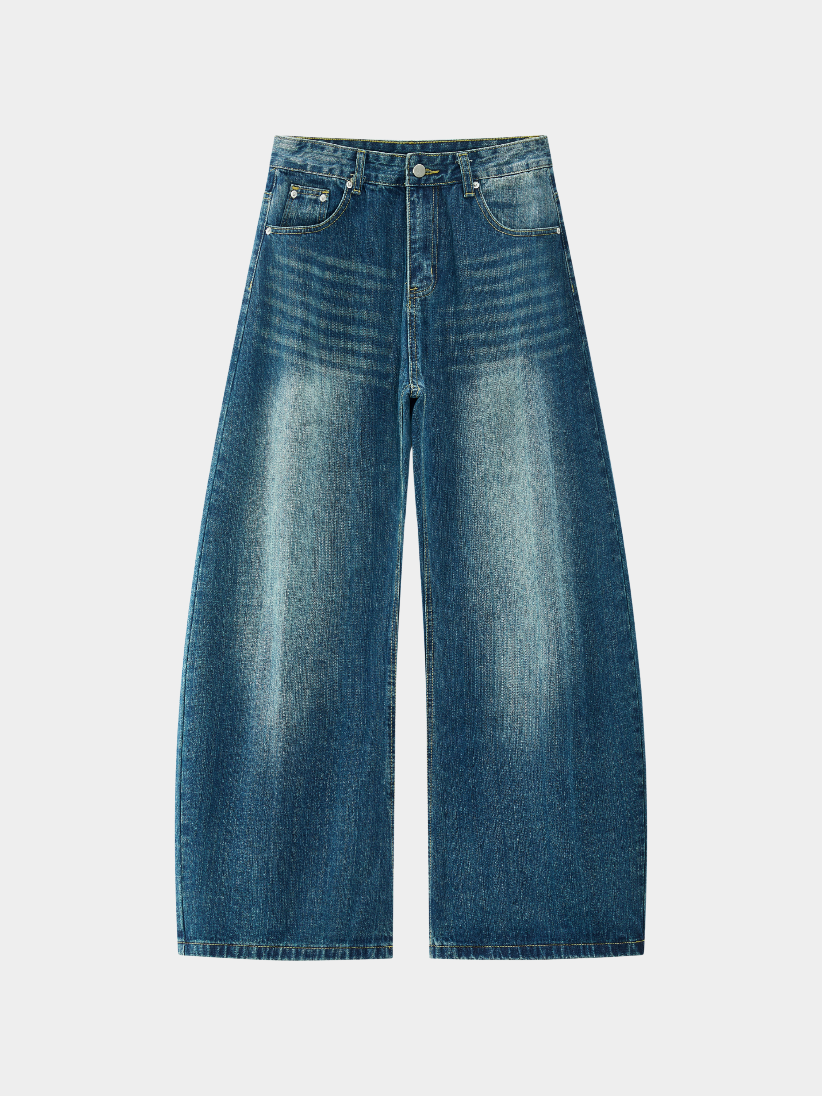LowFell - Women's Washed Relaxed Straight-Leg Denim Jeans