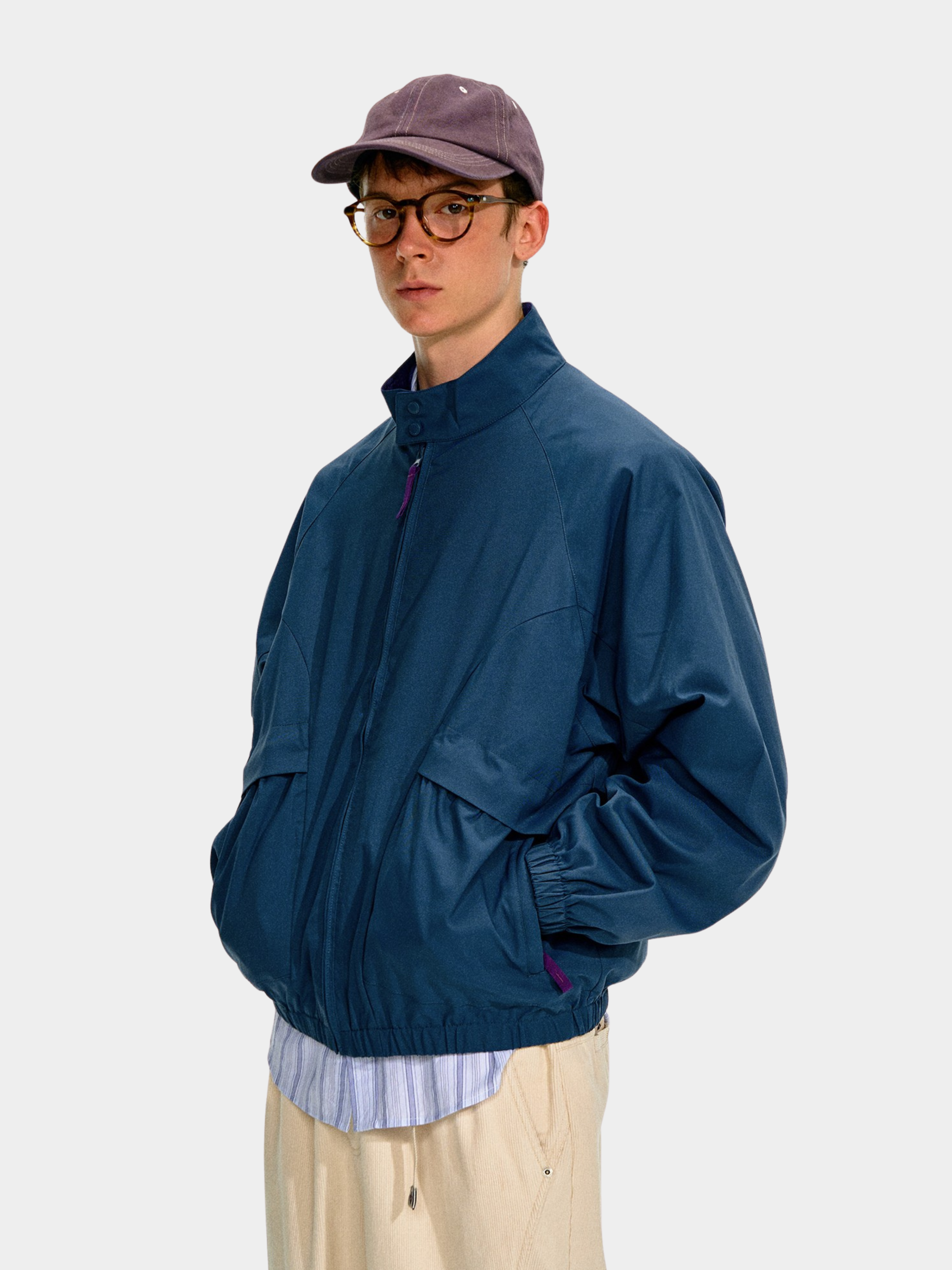 Firewhisper - Unisex Colorblock Stand-Collar Harrington Jacket