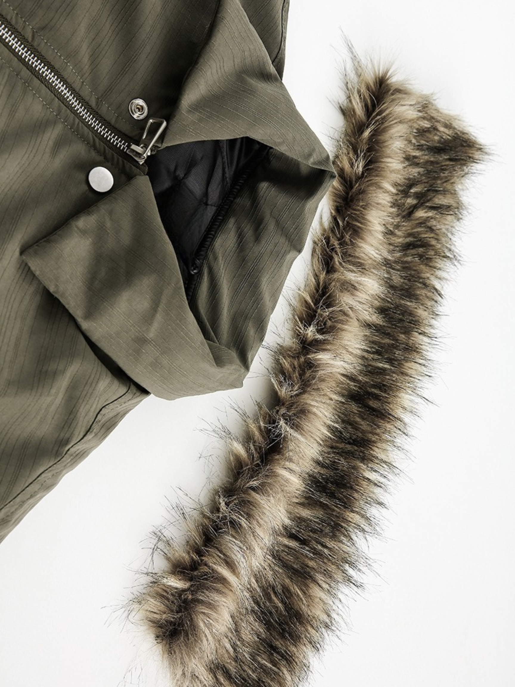 RainShell - Men's Detachable Fur Collar Bomber Jacket GONGGAR SPORTS