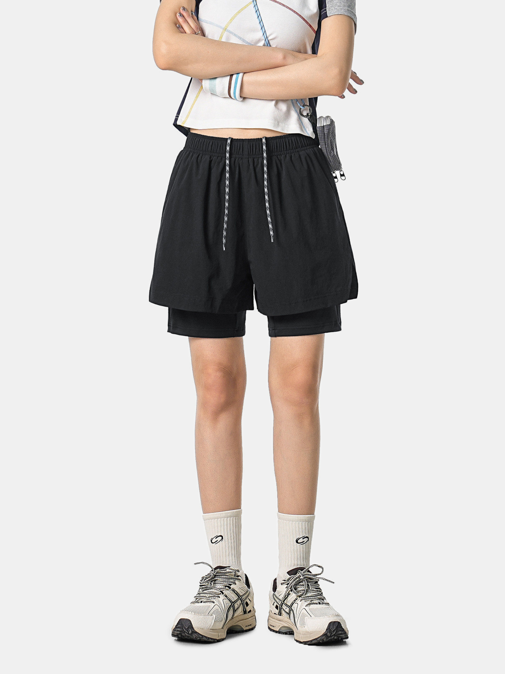 StillBay - Unisex 2-in-1 Ripstop Lightweight Athletic Shorts