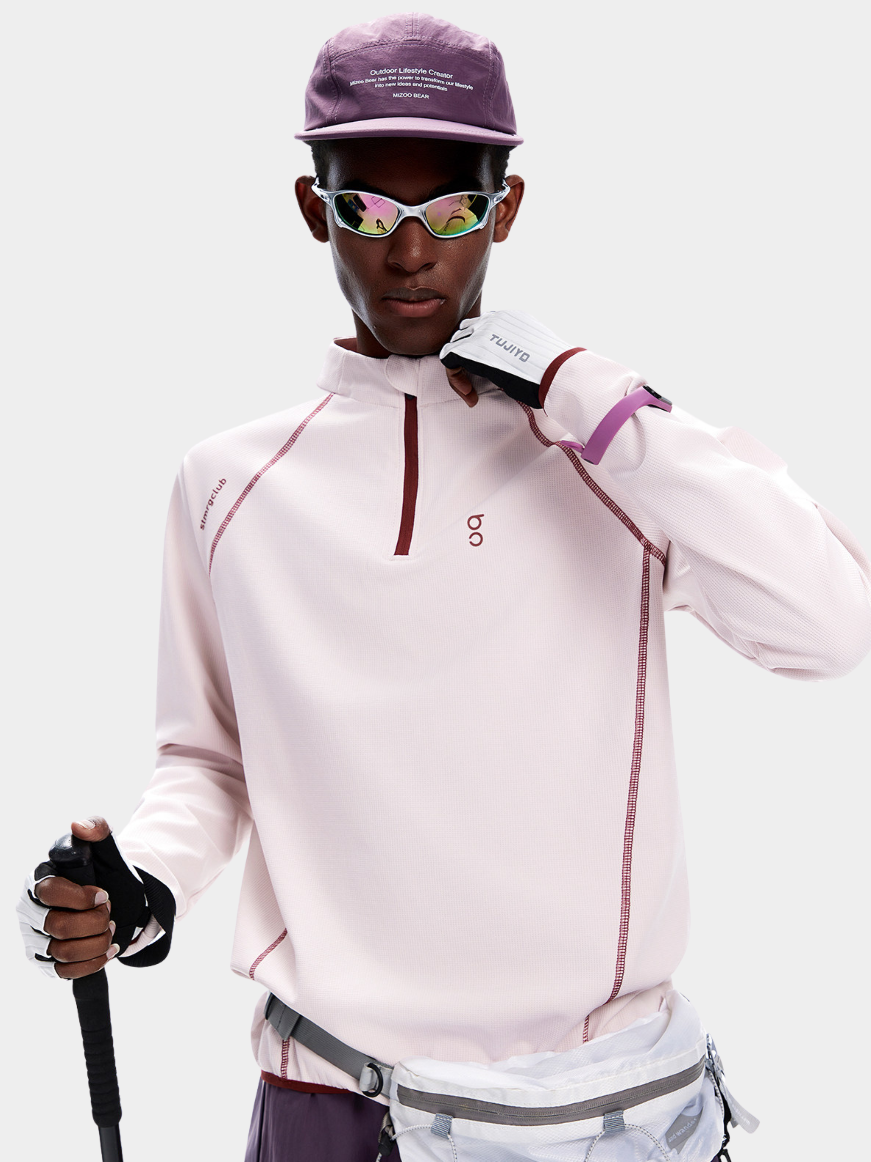 Forestway - Men's Quick-Dry Deconstructed Stitch Half-Zip Sweatshirt