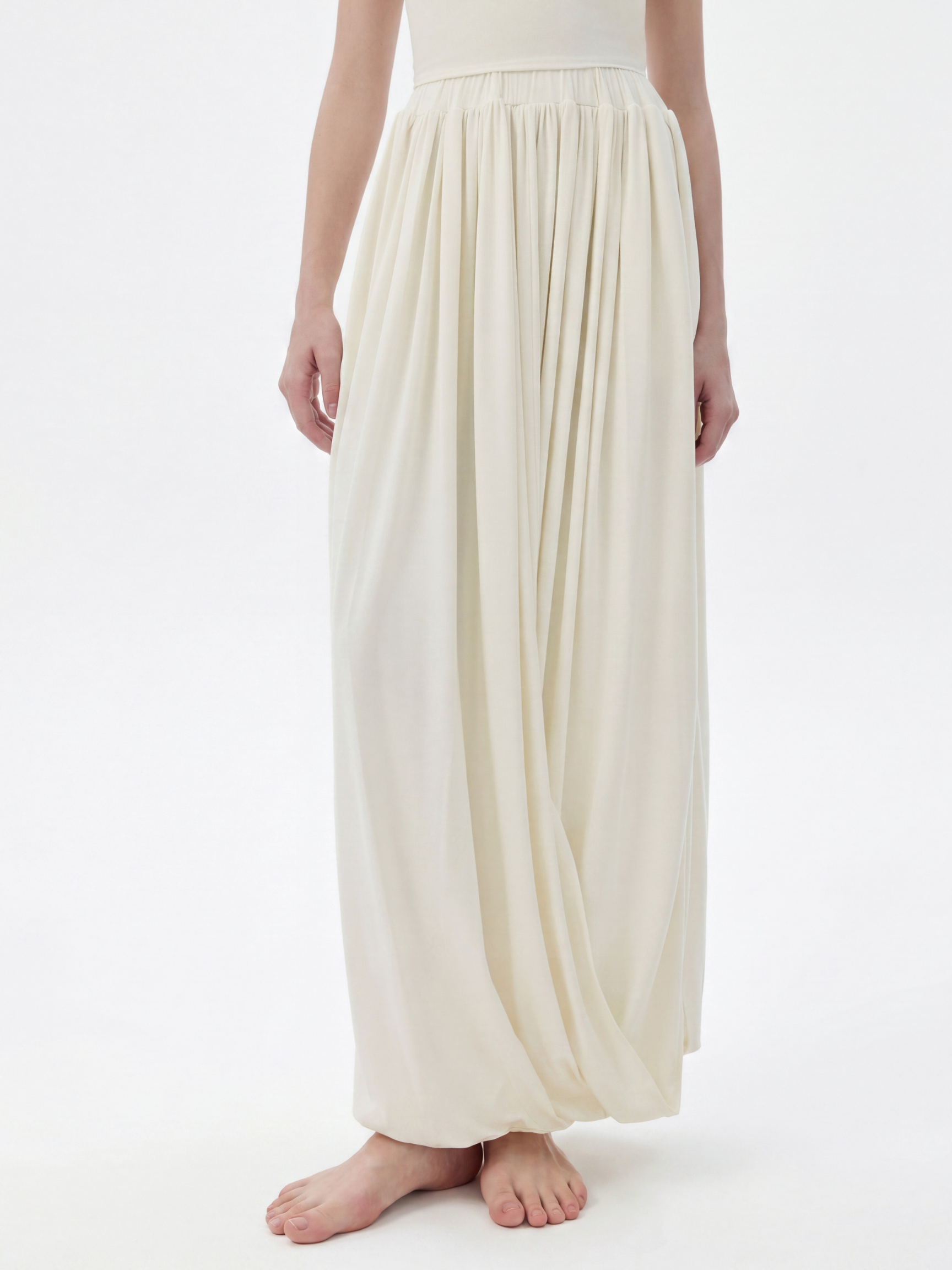 FirstLight - Women's Twist-Knot Slimming Midi Skirt