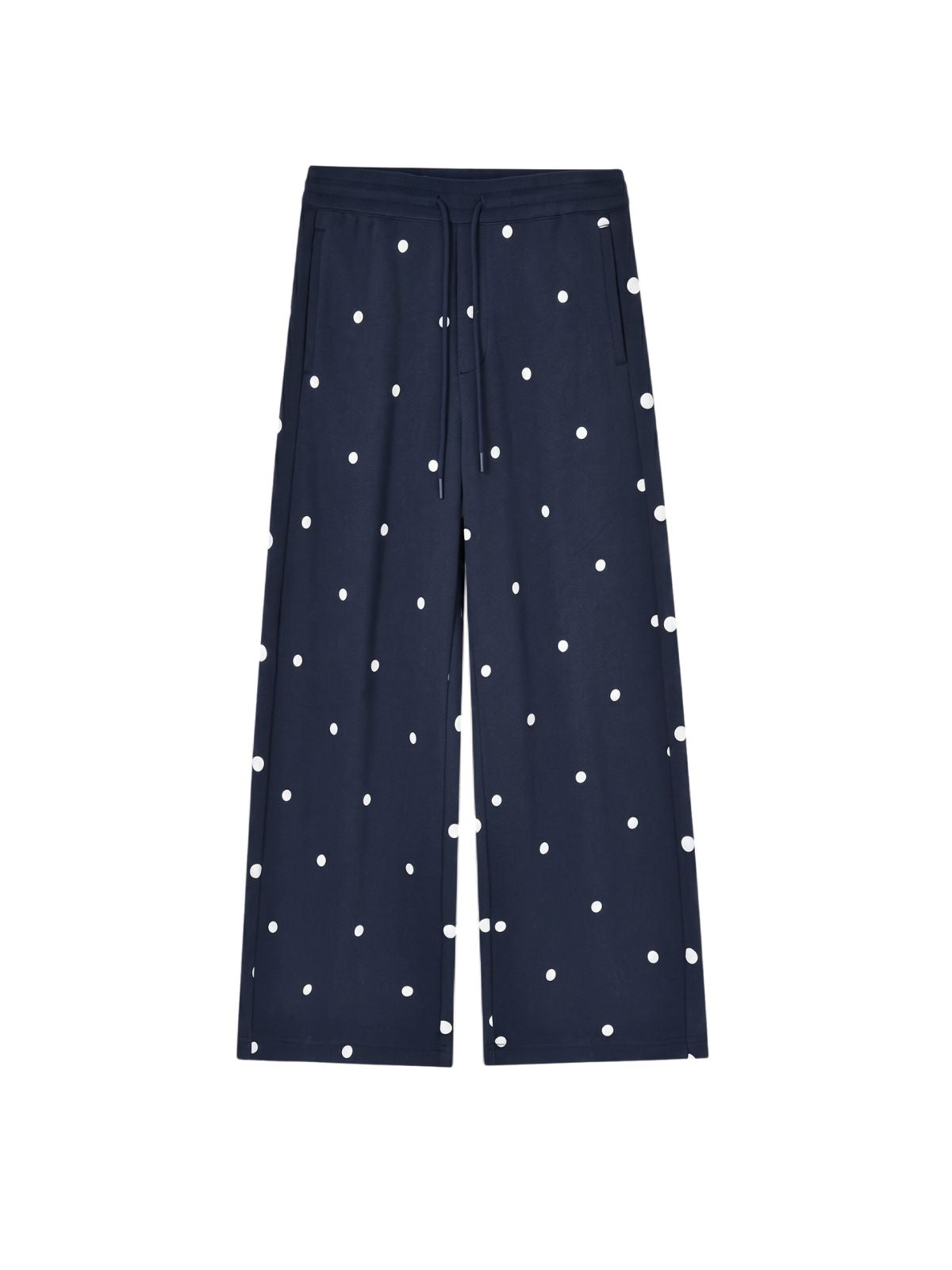Moonwalk - Women's Polka Dot Draped Wide-Leg Sweatpants