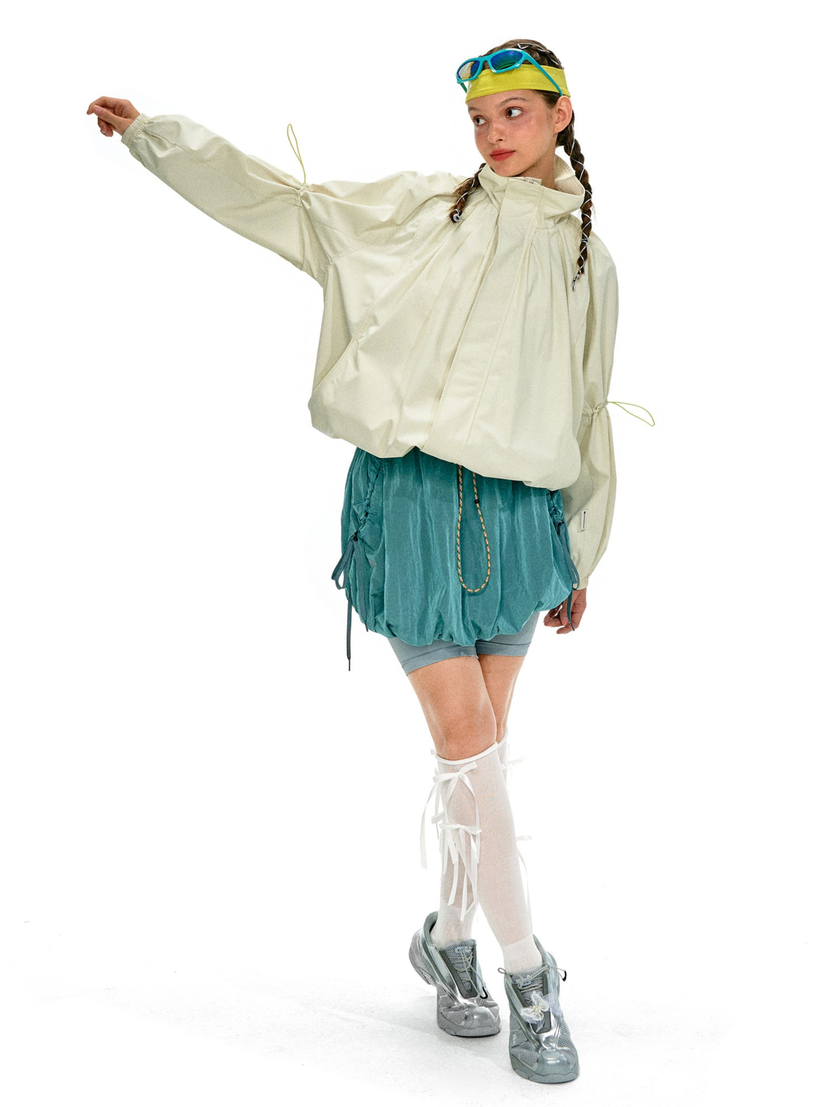 ShadowMode - Women's C6 Water-Repellent Bubble Collar Ruched Jacket