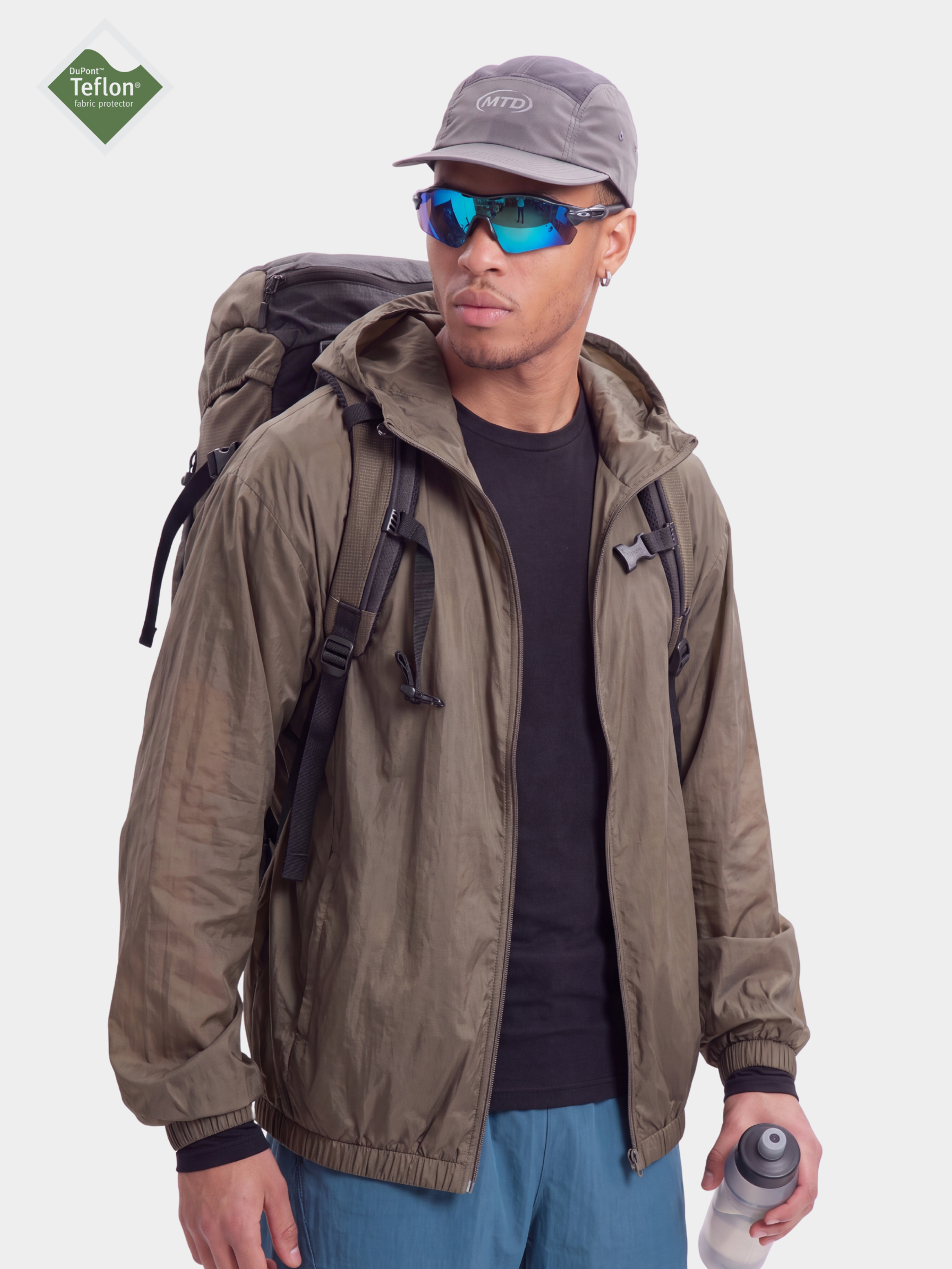 StainOff - Men's UPF 50+ Teflon™ Hooded Sun Protection Jacket