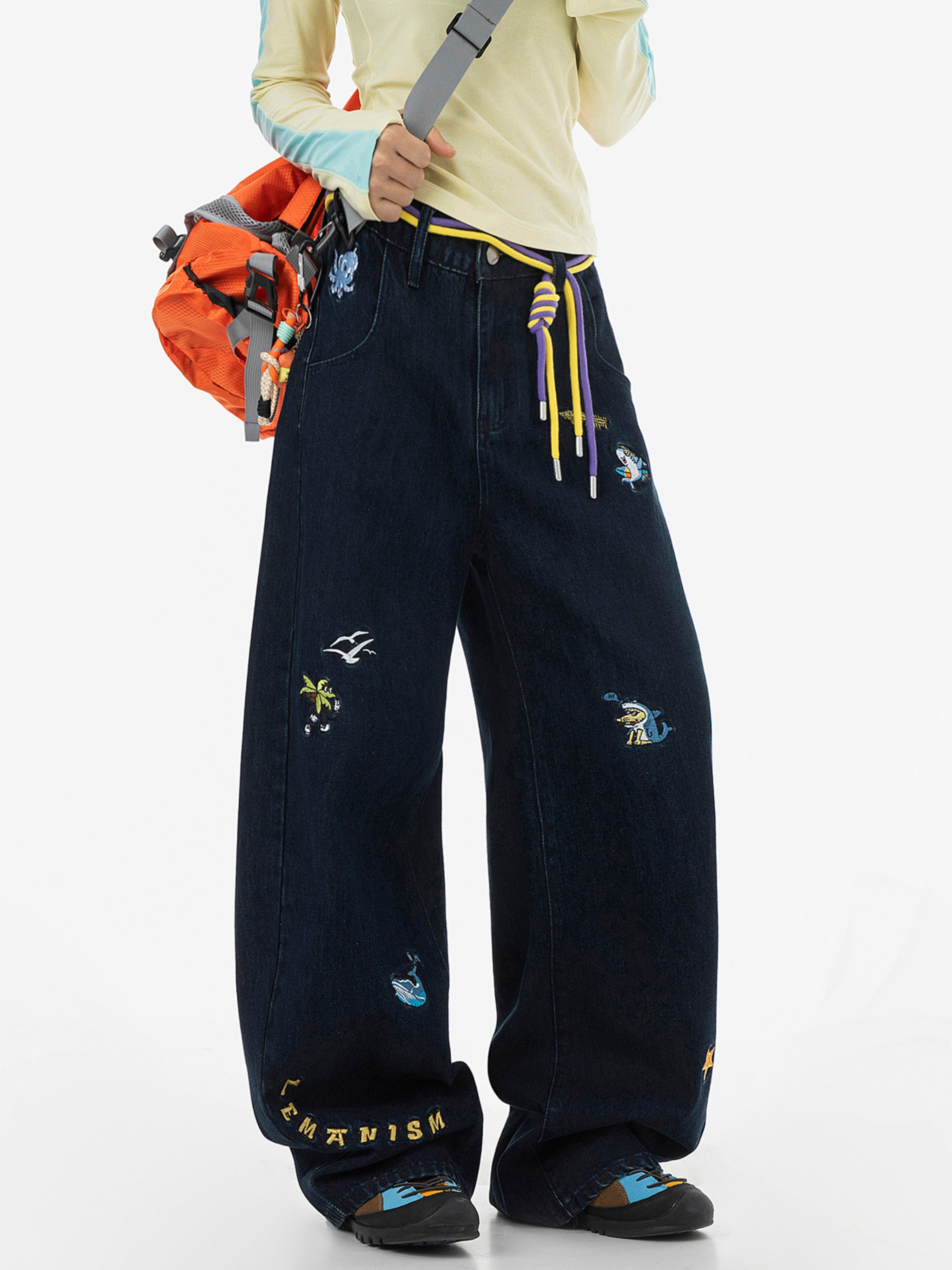 Expeditionary - Women's Playful Embroidered Straight Washed Denim Jeans