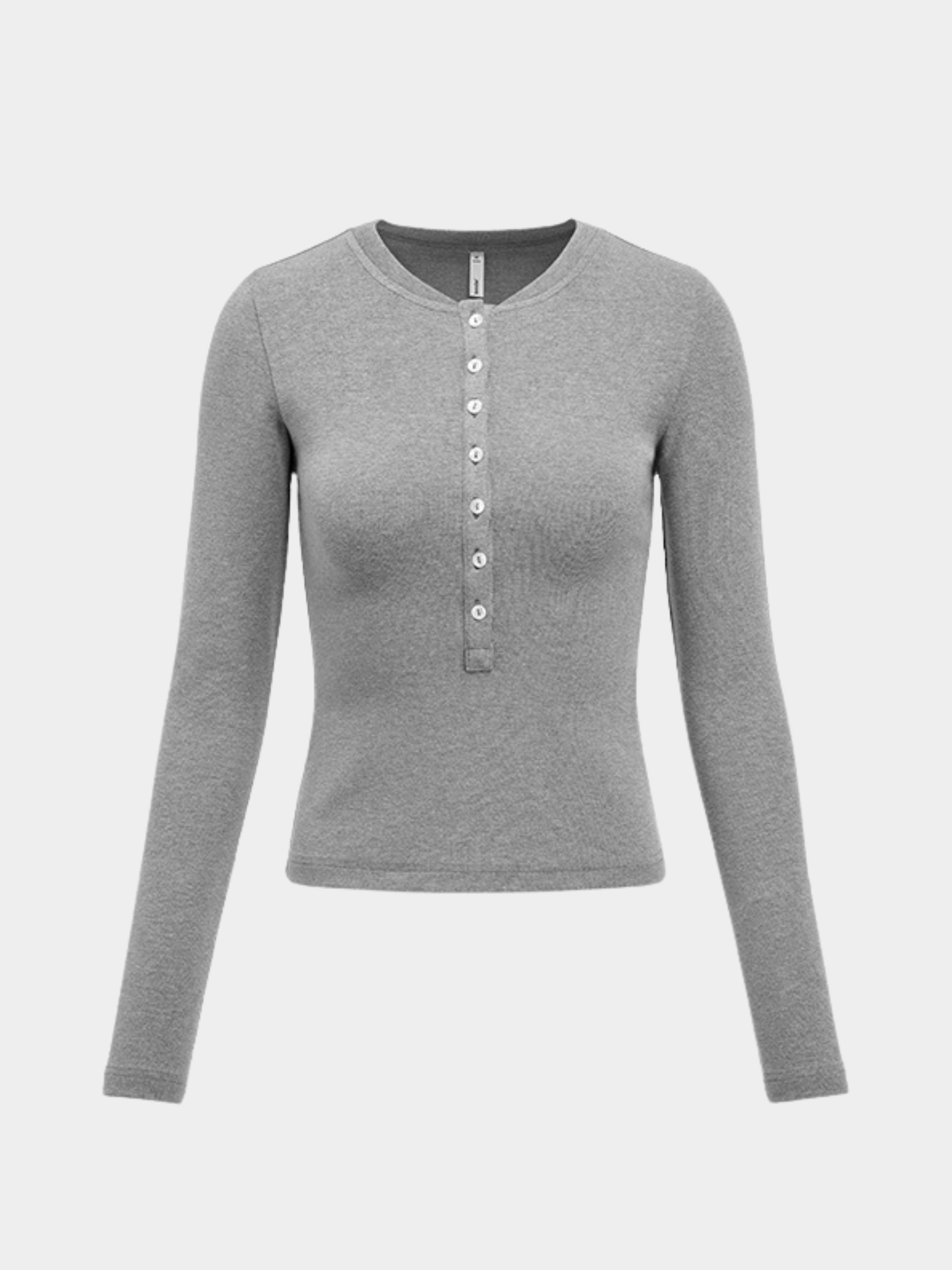 Echo - Women's TENCEL™ Henley Neck Slim-Fit Long Sleeve Tee