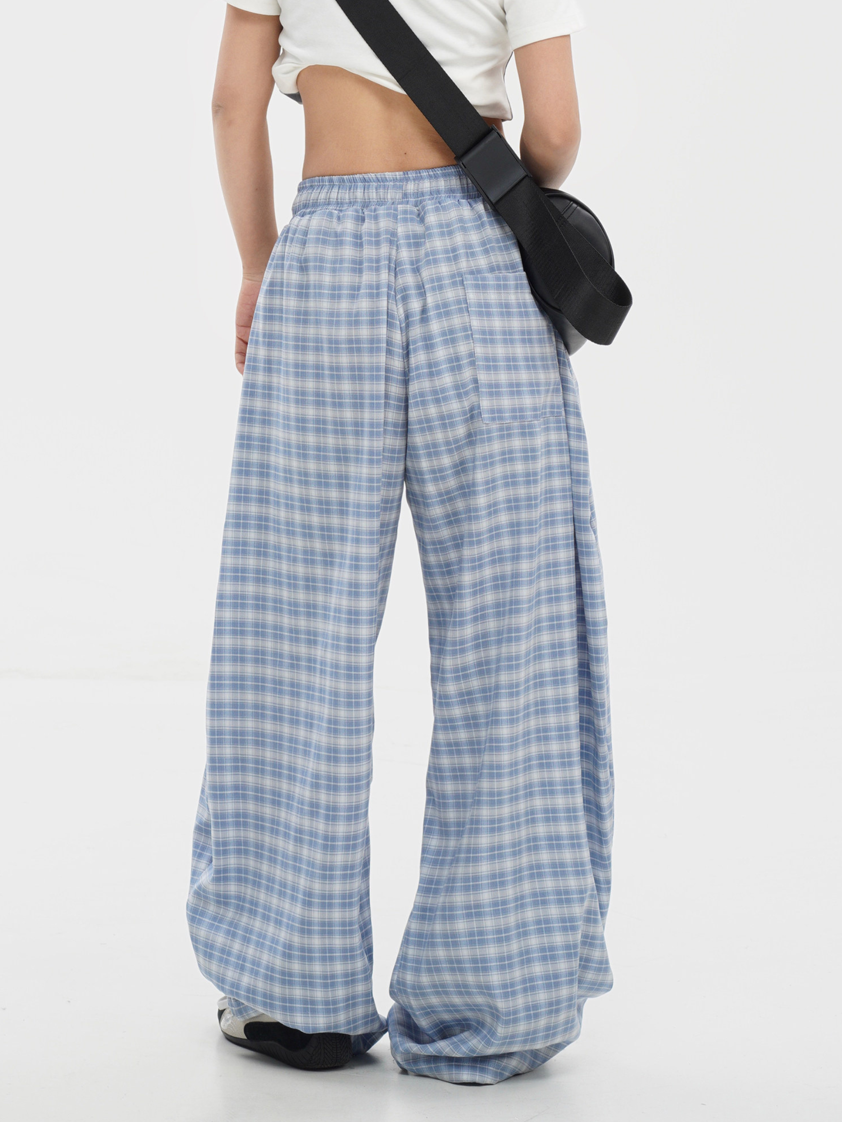 FlexMove - Women's Plaid Straight-Leg Wide-Leg Pants
