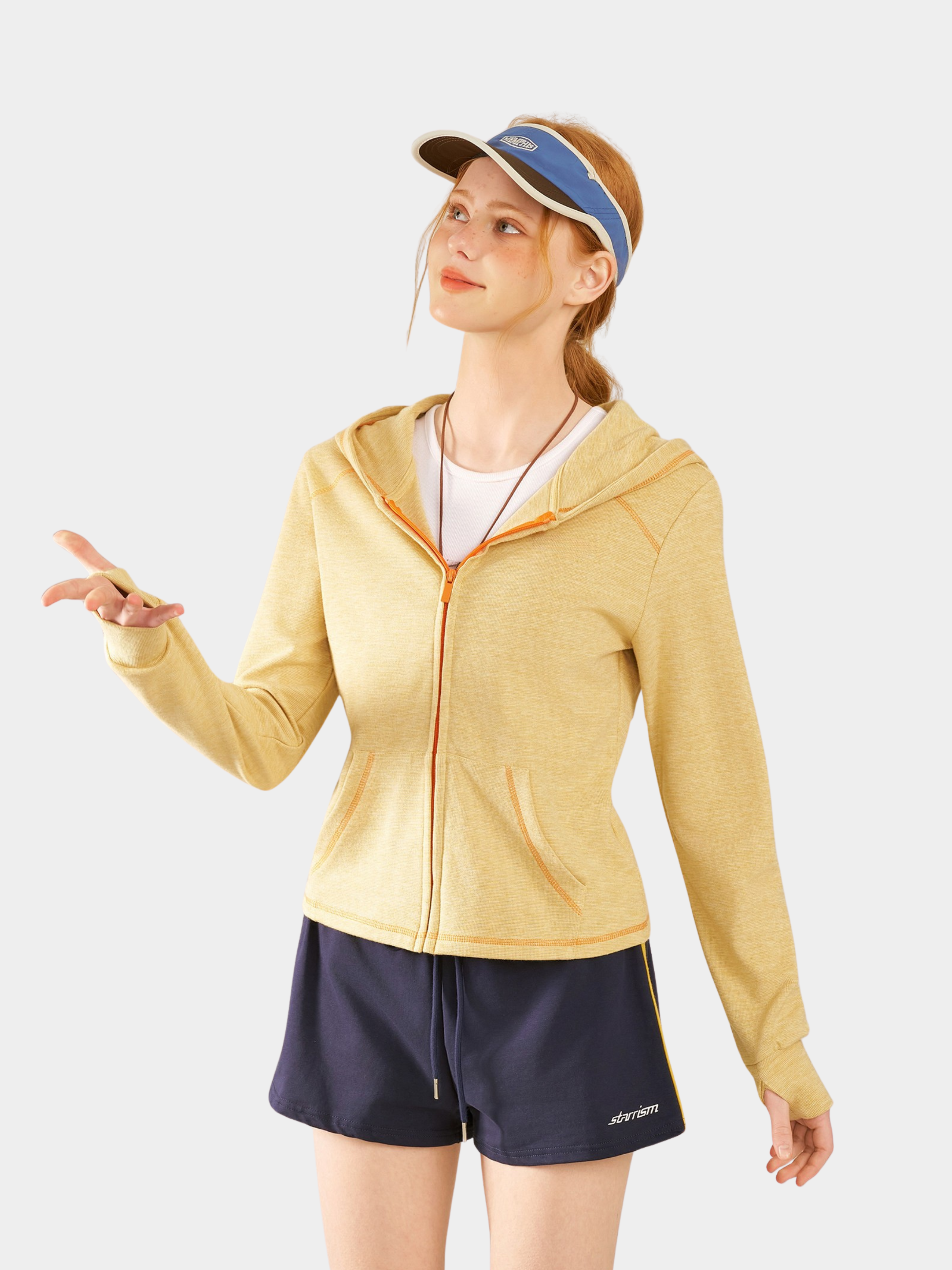 OwlCrag - Women's Slim-Fit Contrast Stitch Zip-Up Jacket
