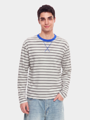 LineVeil - Unisex Contrast Stripe Layering Long Sleeve Top