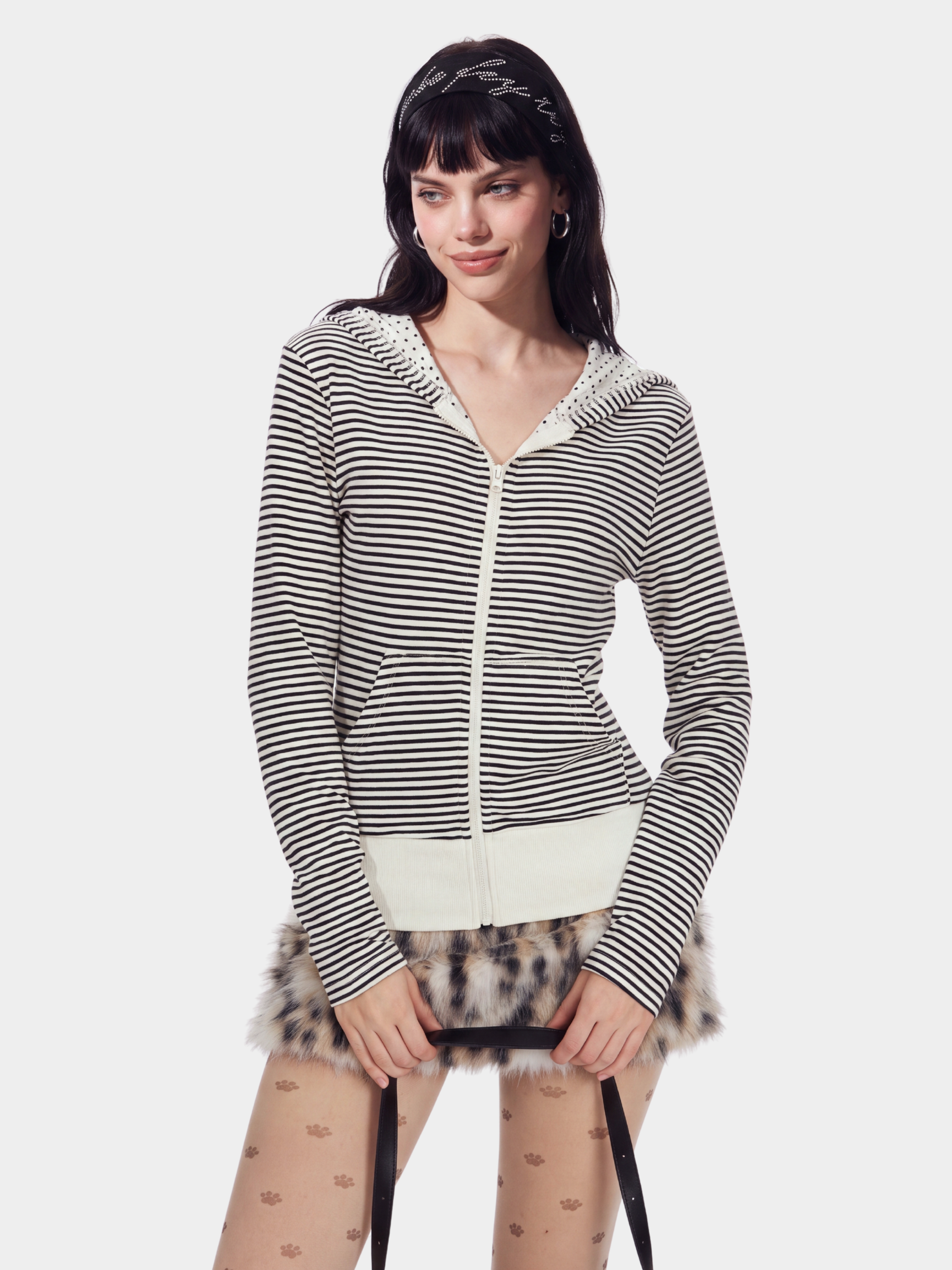 FlipStripe - Women's Reversible Stripe & Spot Print Jacket