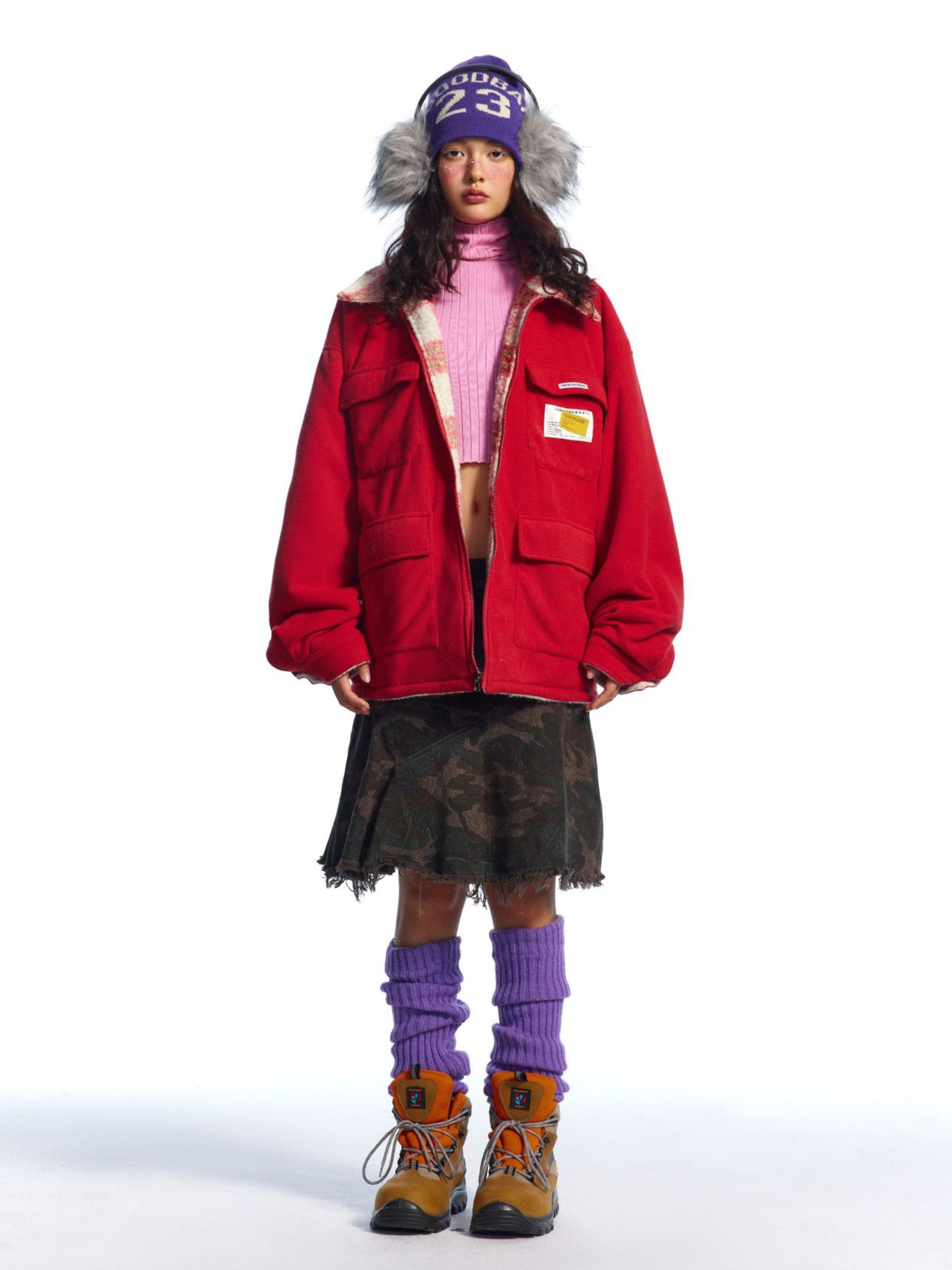 BluffScope - Women's Plaid & Fleece Reversible Sherpa Winter Jacket GONGGAR SPORTS