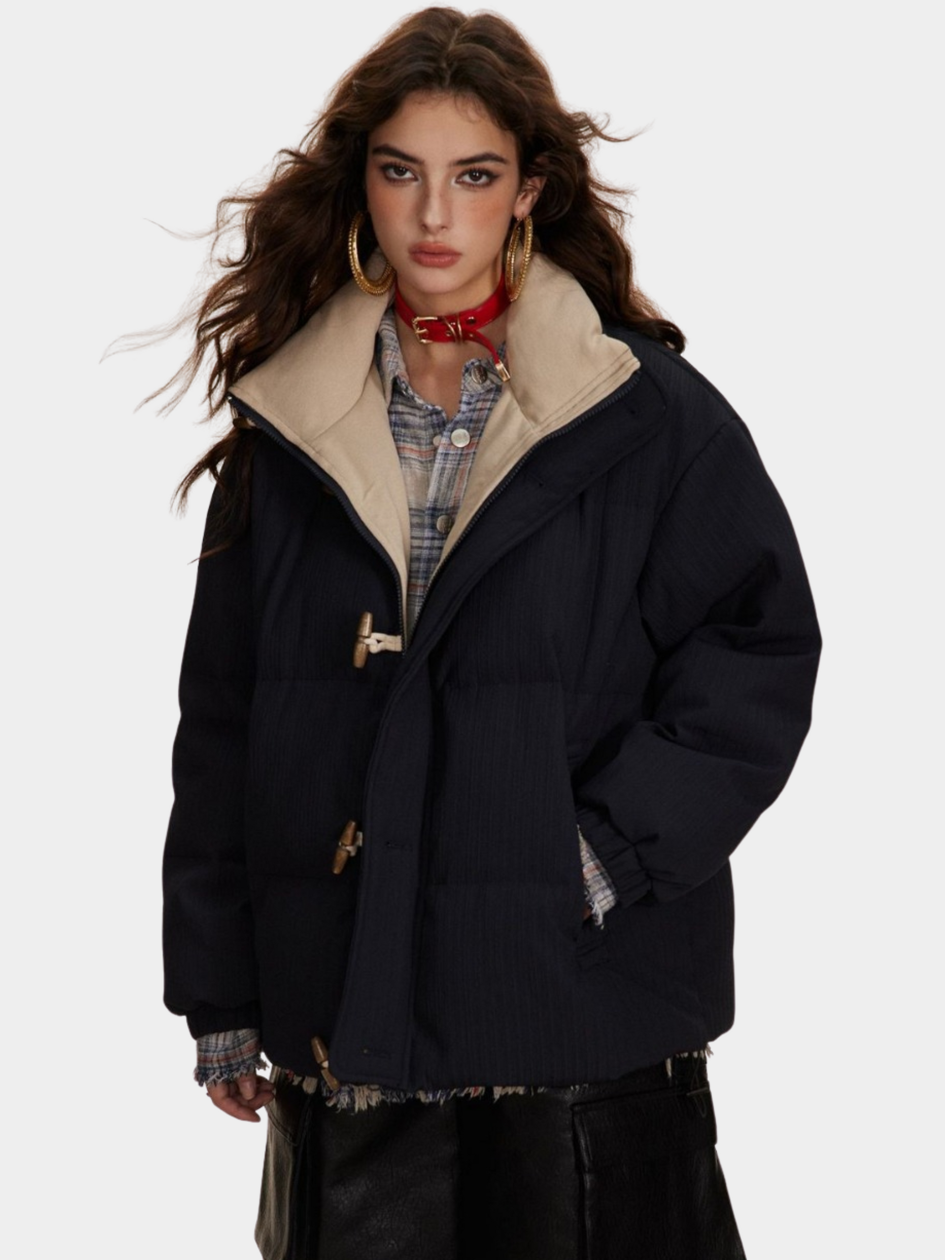 Peakrise - Women‘s Toggle Closure 90% White Duck Down Puffer Jacket GONGGAR SPORTS