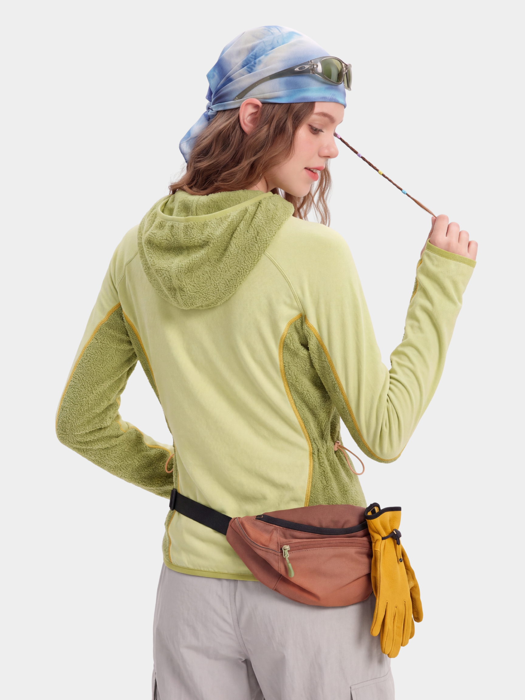 FadeSplit - Women's Fleece-Lined Utility Half-Zip Long-Sleeve Top