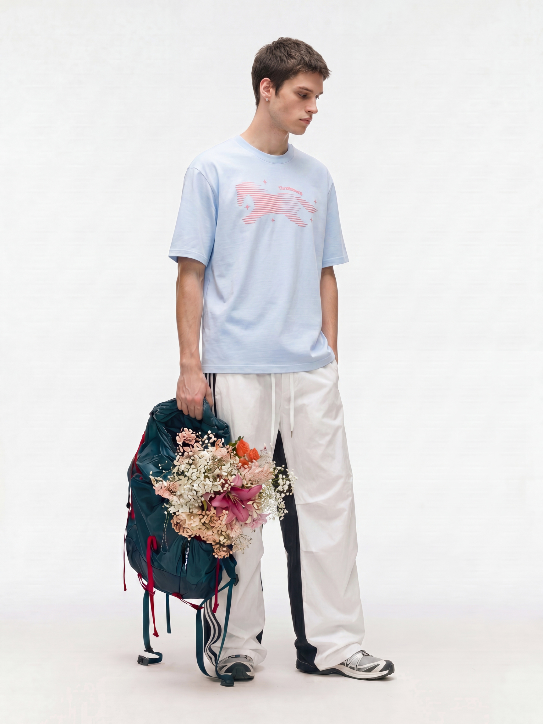 DriftFold - Unisex Water-Repellent Striped Colorblock Wide-Leg Pants