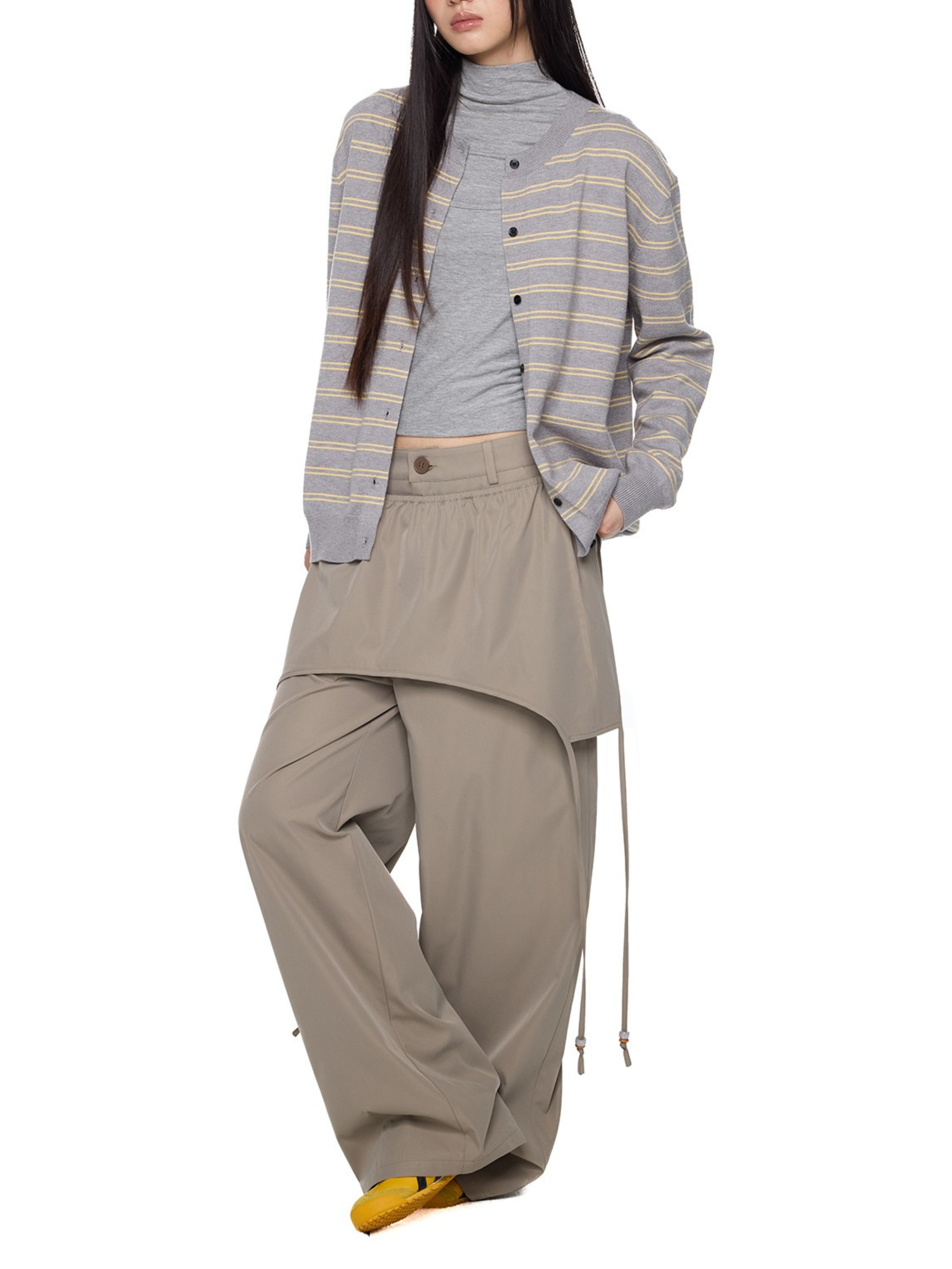 Darkclaw - Women's Two-Piece Detachable Belt Wide-Leg Pants