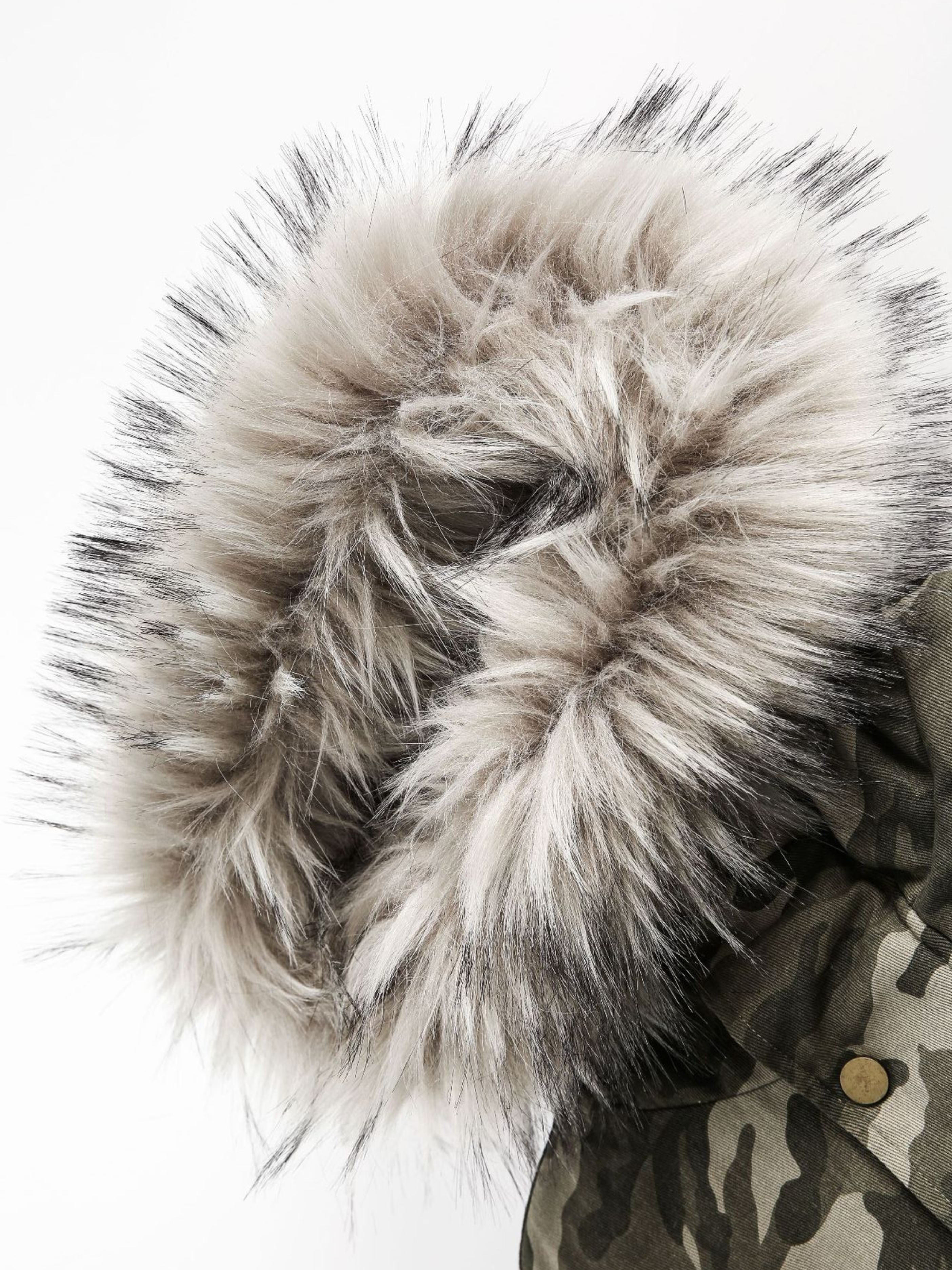 BoulderBase - Women's Camo Fur Collar Cotton Jacket GONGGAR SPORTS