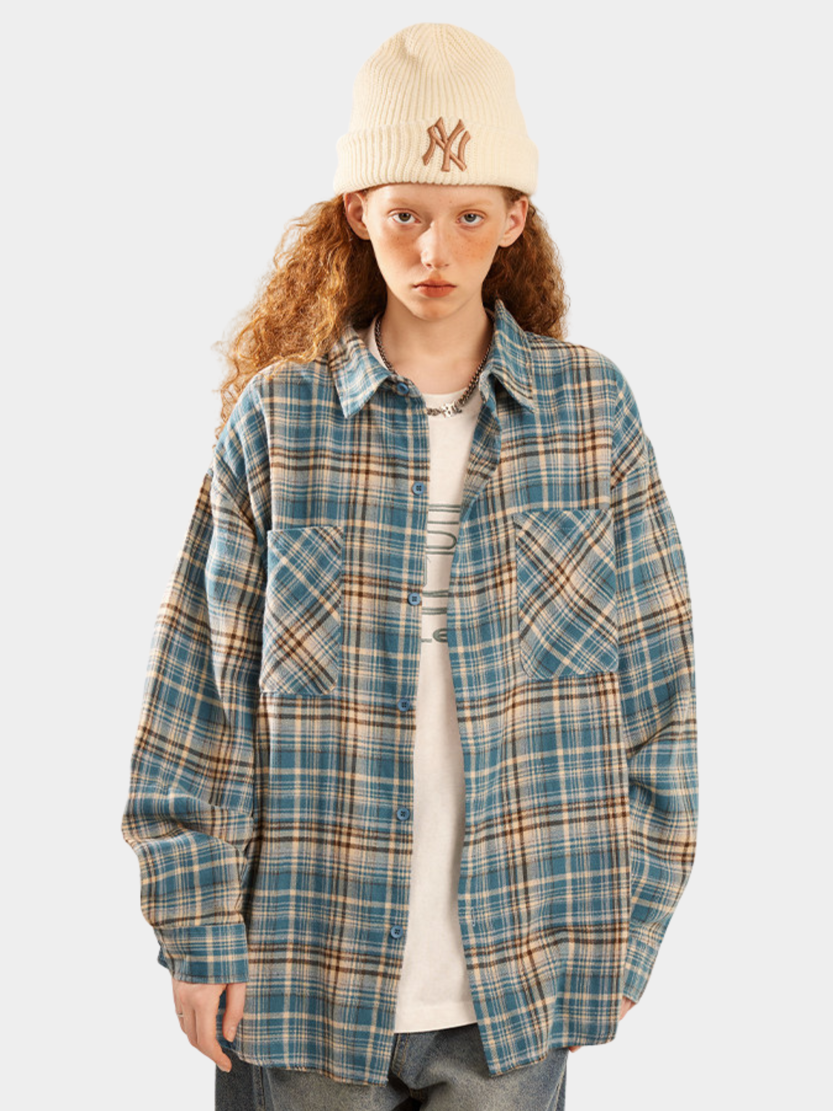Ironmist - Unisex Brushed Plaid Long Sleeve Shirt