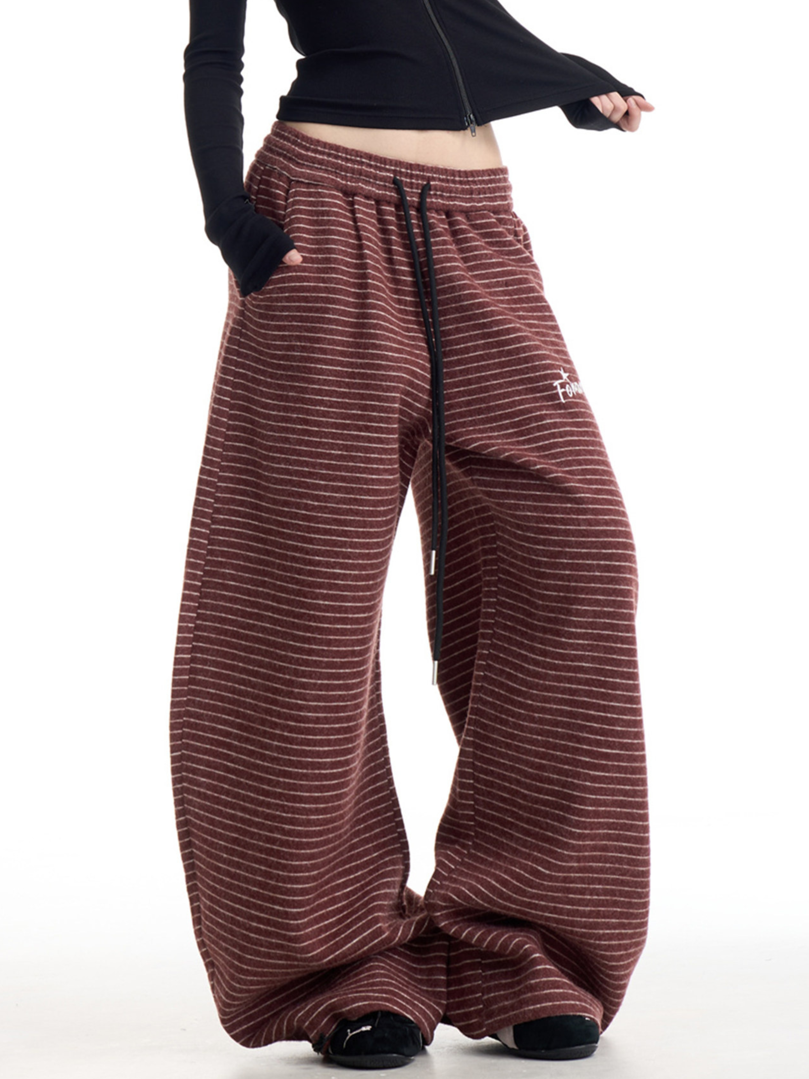 Emberburn - Women's Striped Wide-Leg Casual Pants