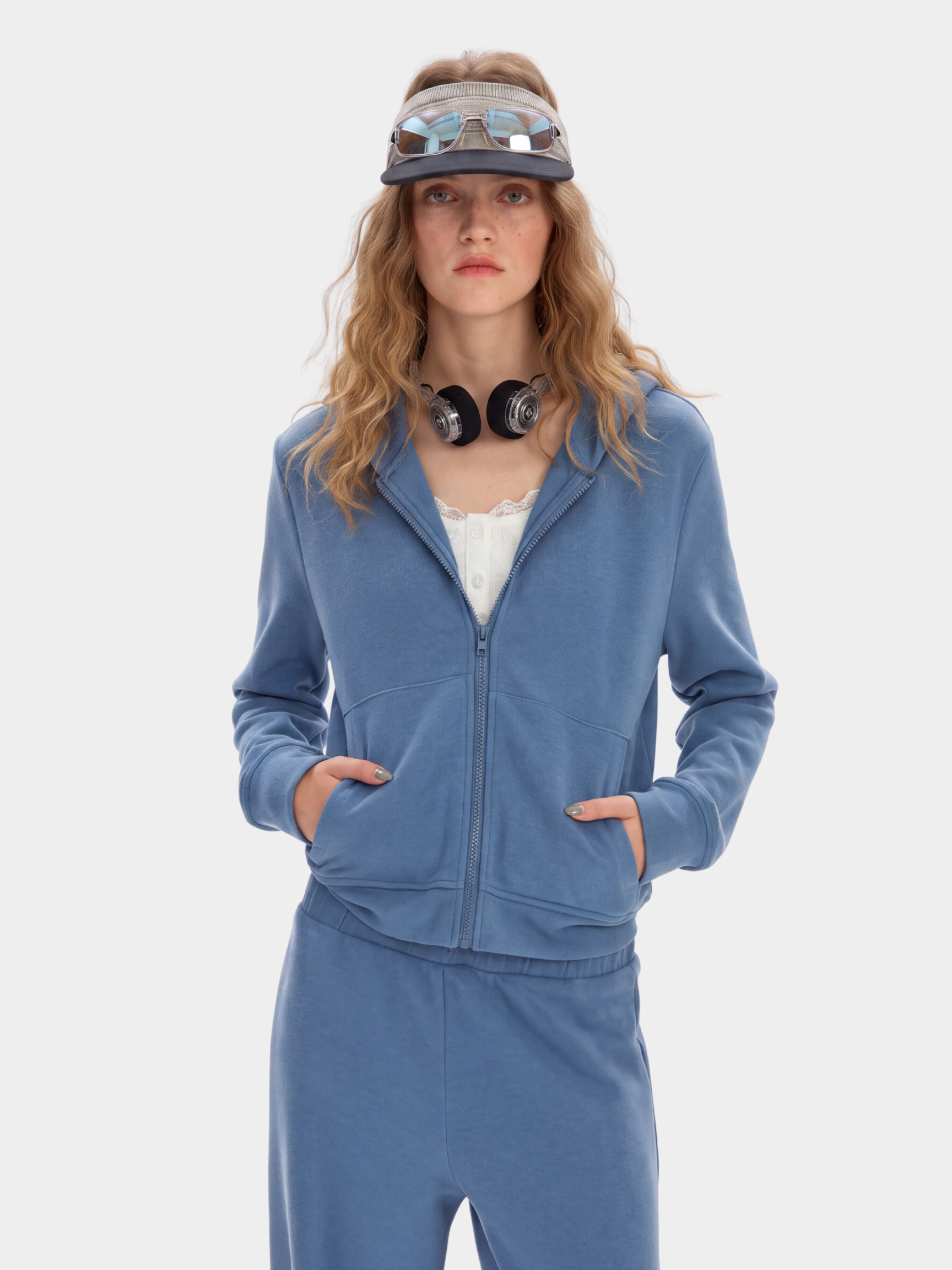 DuskLayer - Women's Air-Layer Hoodie Cardigan & Draped Jogger Pants Set