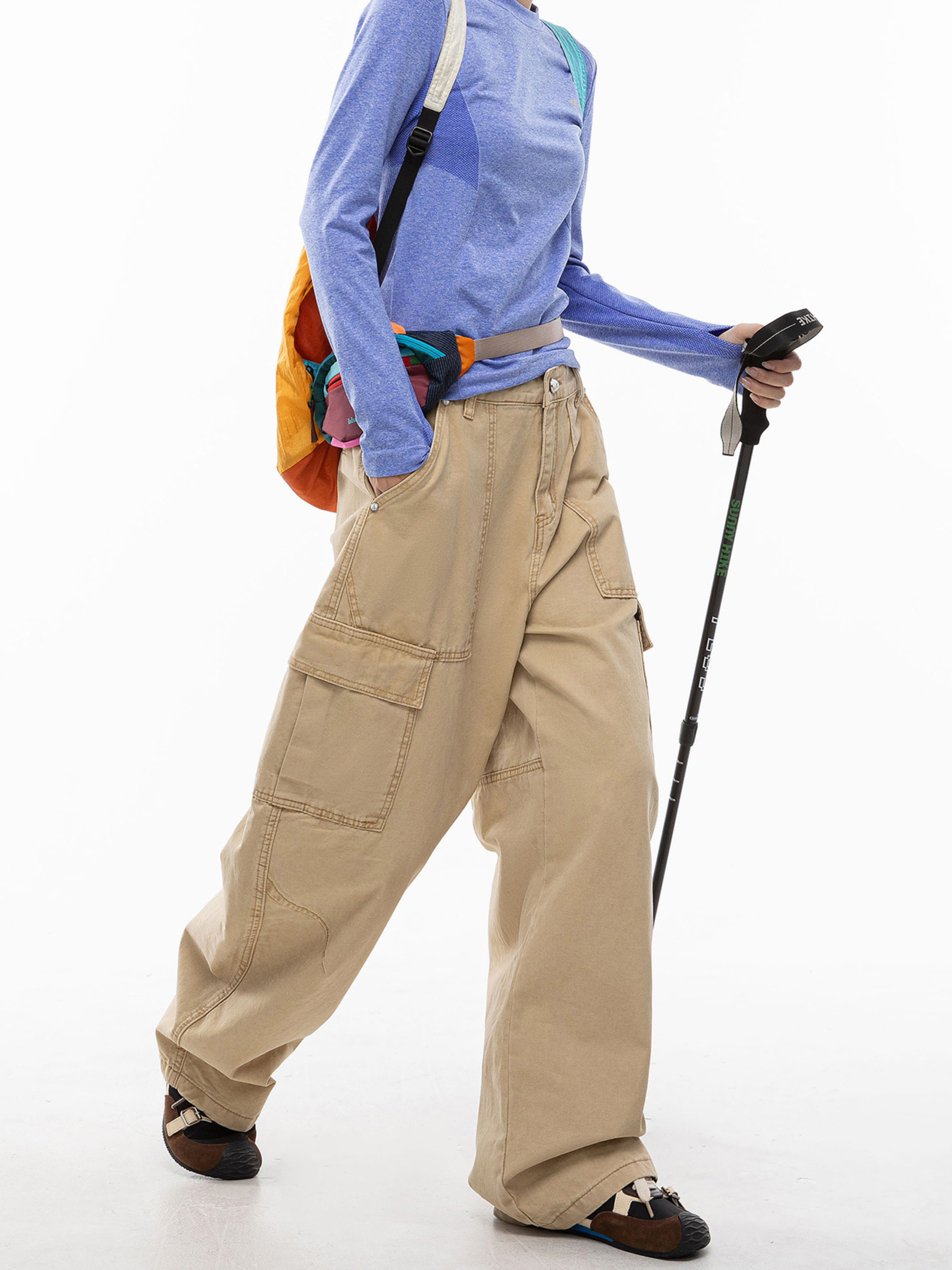 FrostStep - Unisex Large Pocket Pure Cotton Cargo Pants