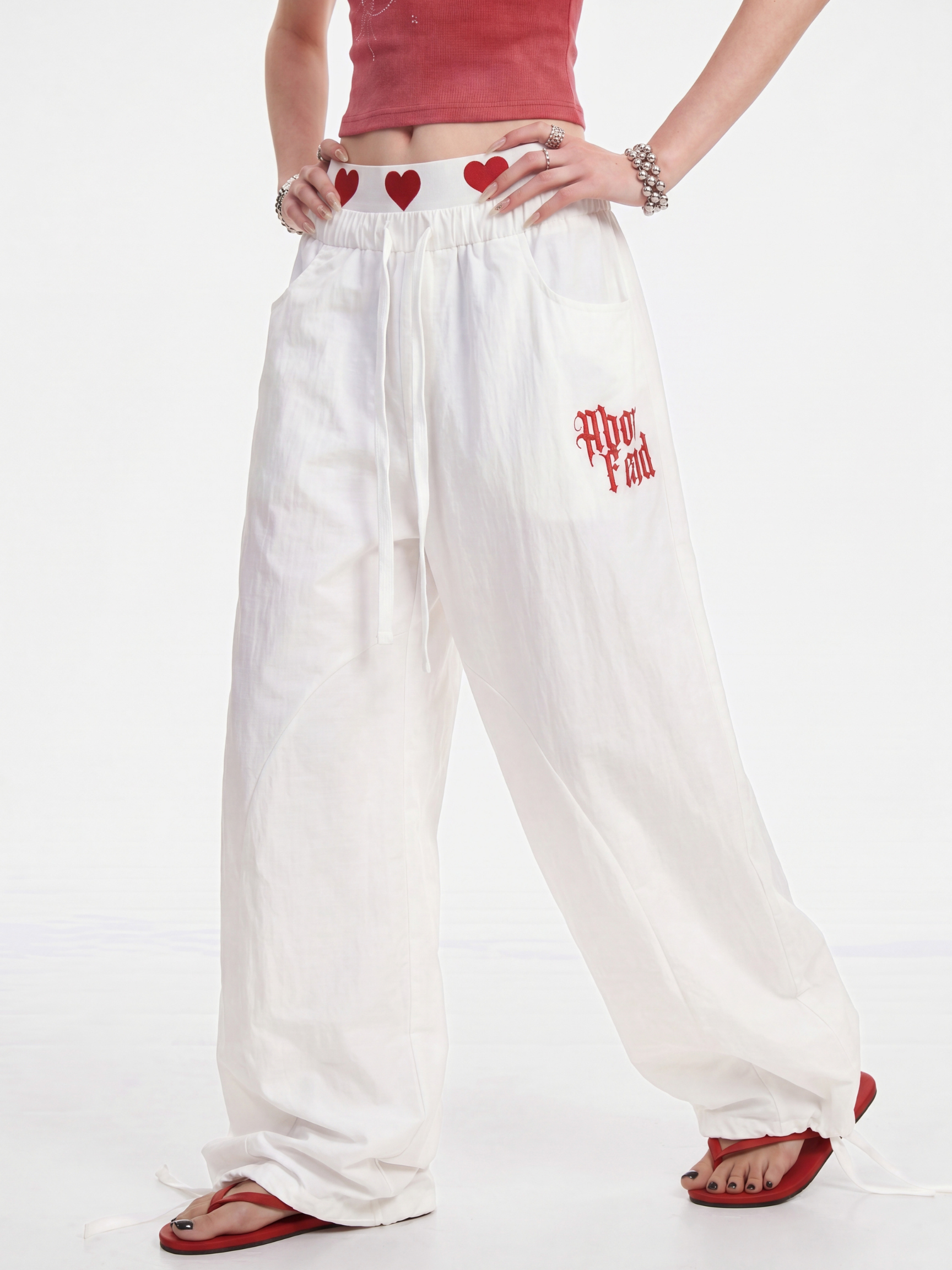HeartHaze - Women's Lightweight & Breathable Relaxed Fit Drawstring Pants