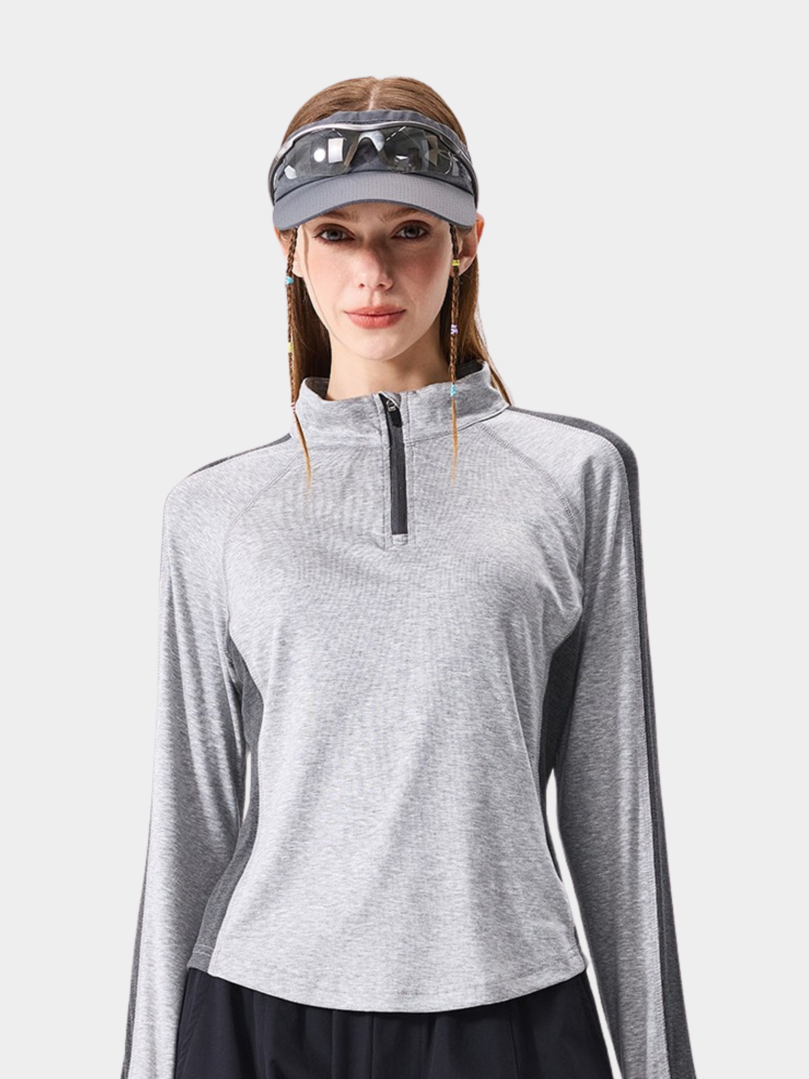 VentAir - Women's Quick-Dry Half-Zip Contrast Performance Top