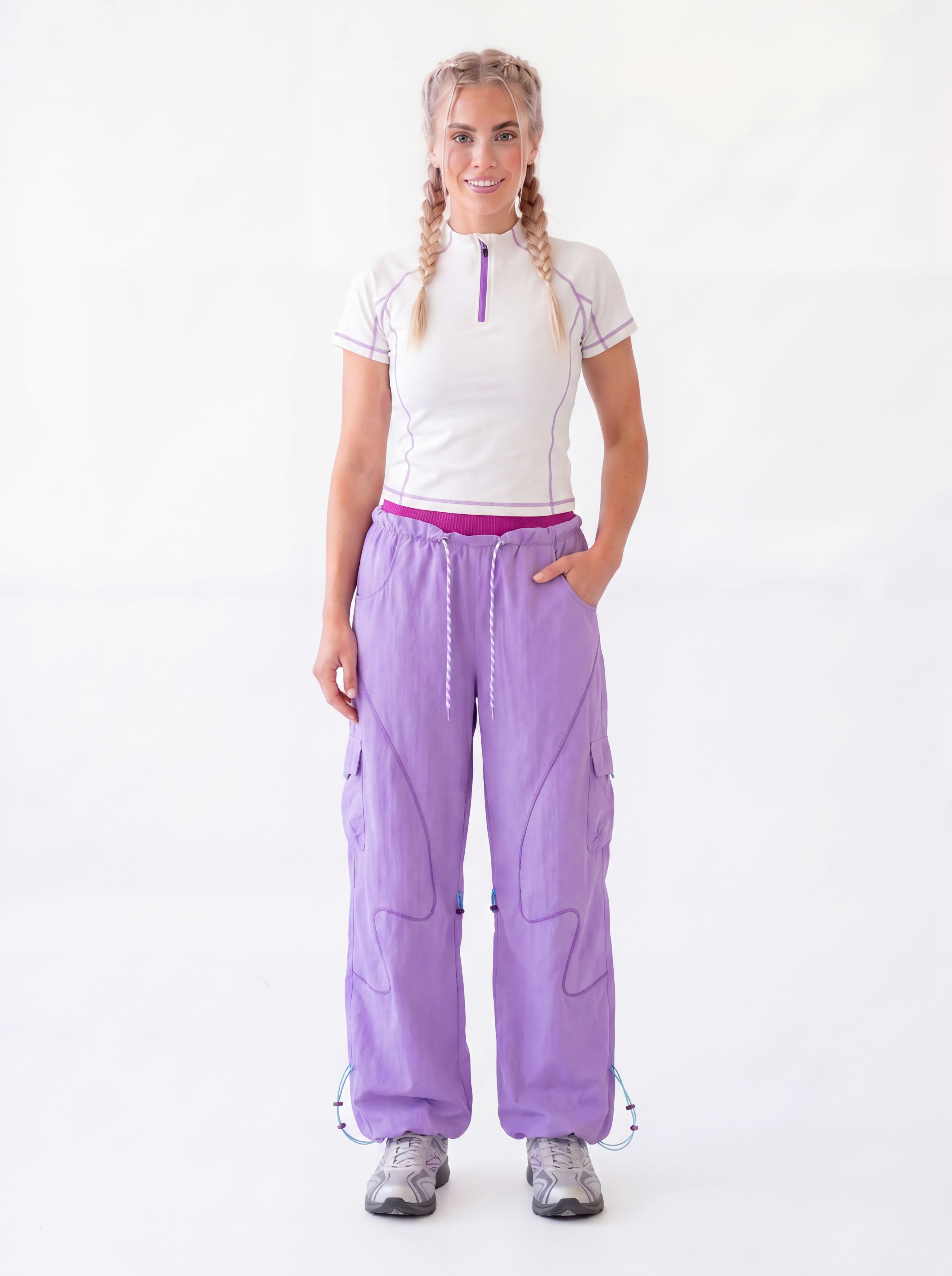 Bulwark - Women's Double-Waist Wide-Leg Parachute Pants