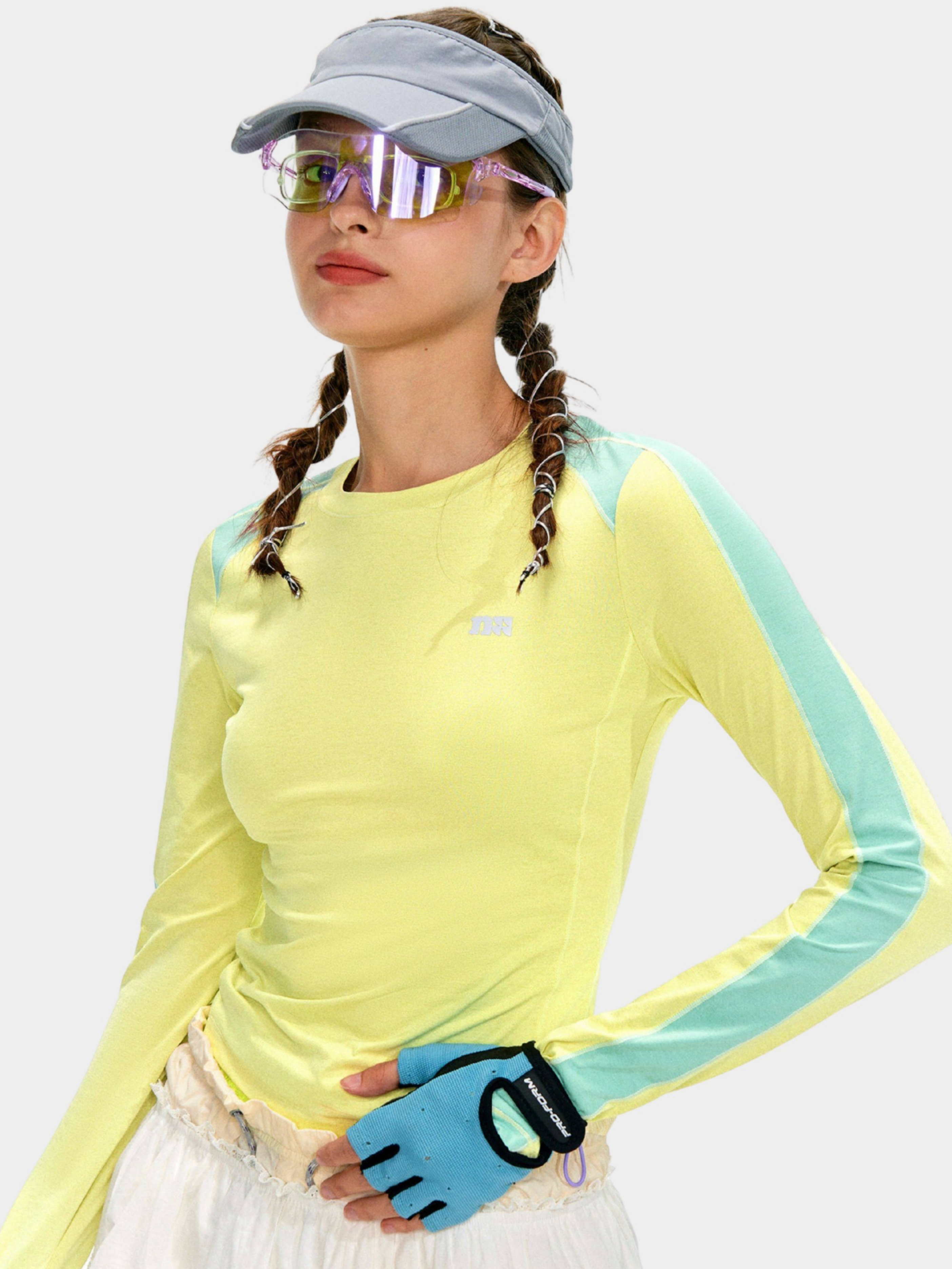 Moonfire - Moisture-Wicking Colorblock Fitted Base Layer Top