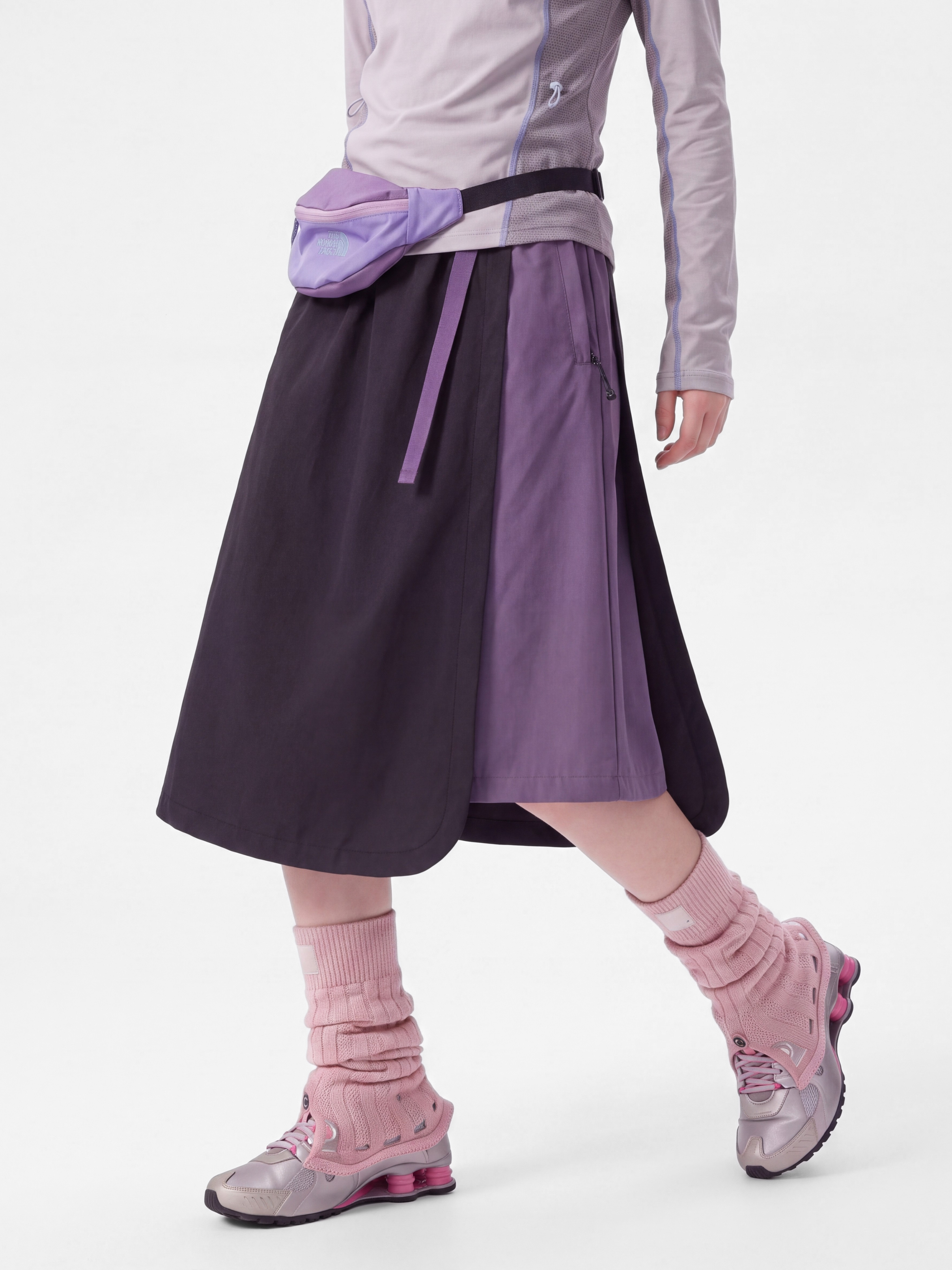 ScuffDrape - Women's Teflon® Water-Repellent Color-Block A-Line Skirt