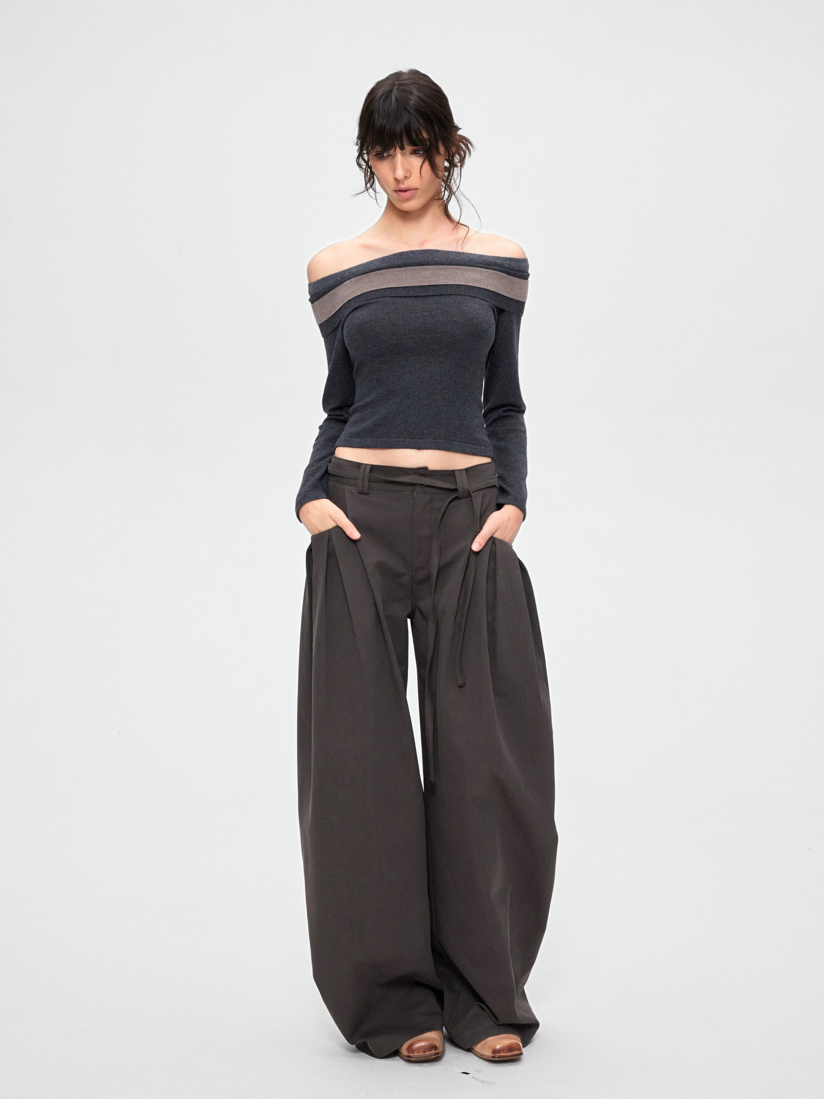 Fieldcast - Women's Drawstring Waist Pleated Pocket Straight-Leg Pants