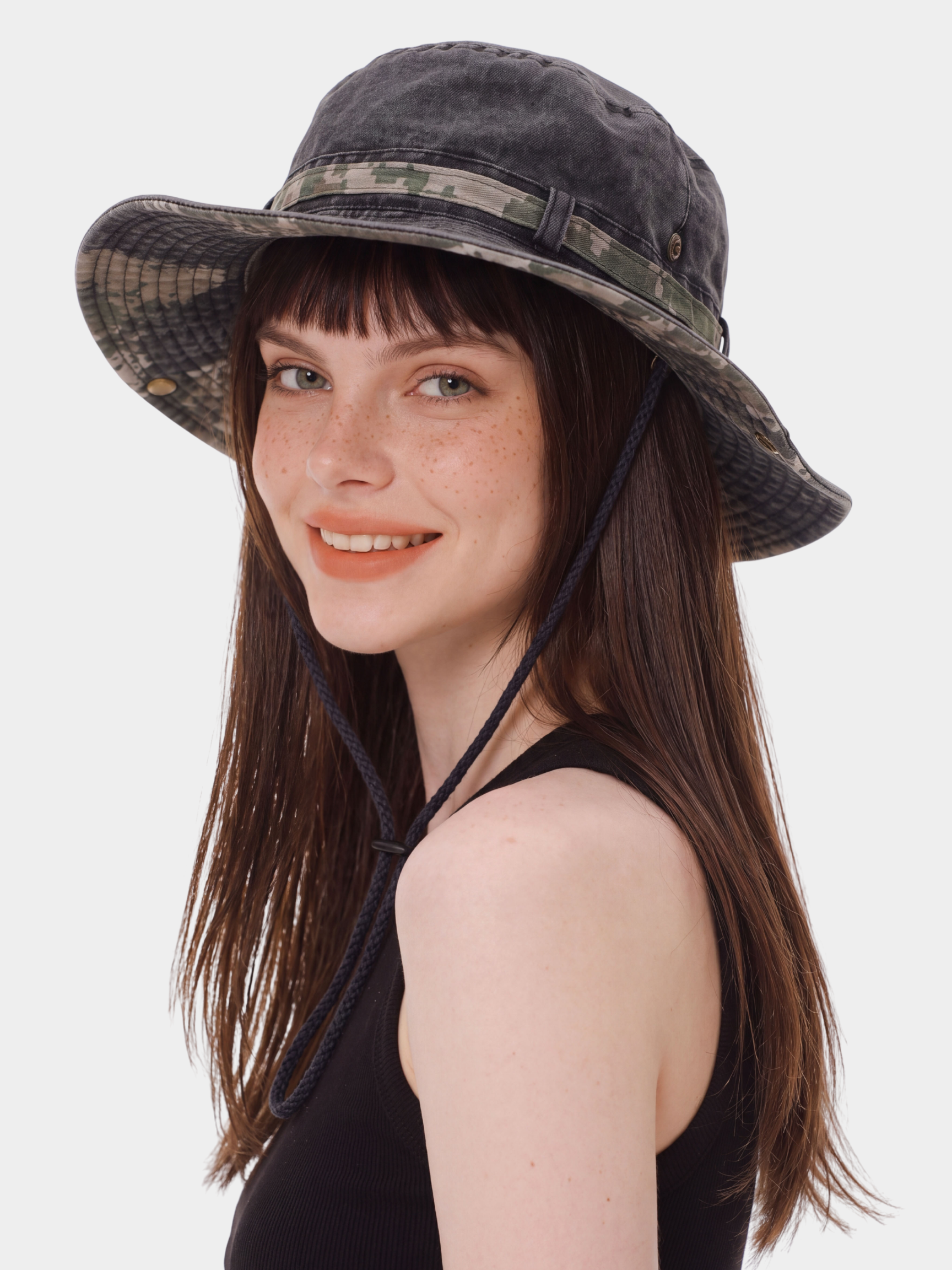 FadeCam - UPF50+ Protection Washed Camouflage Sun Bucket Hat