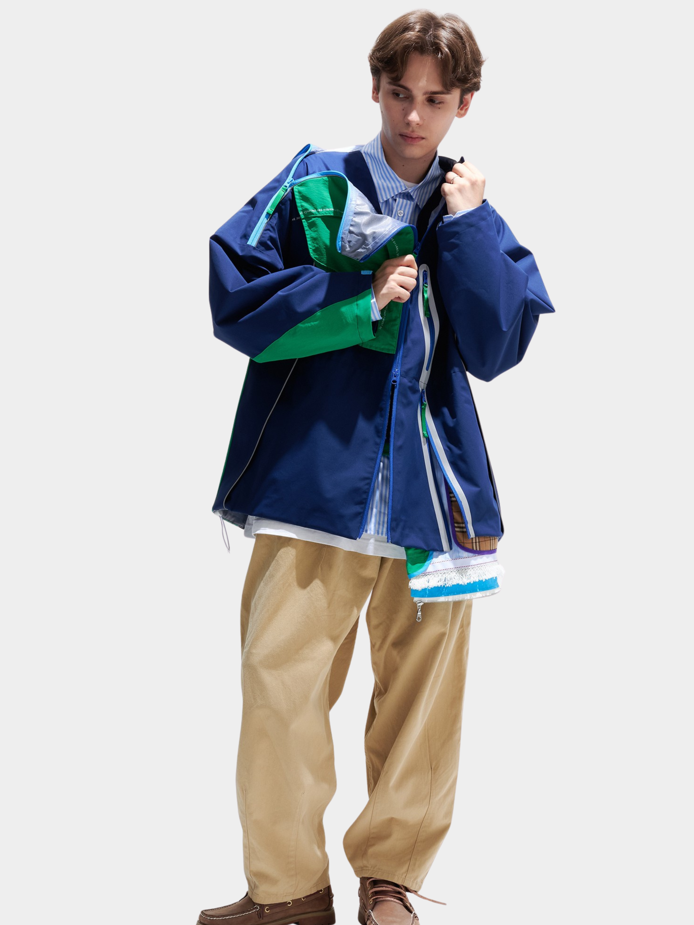 HeatGlove - Unisex Color-Block Layered-Hem Teflon® 3-Proof Jacket