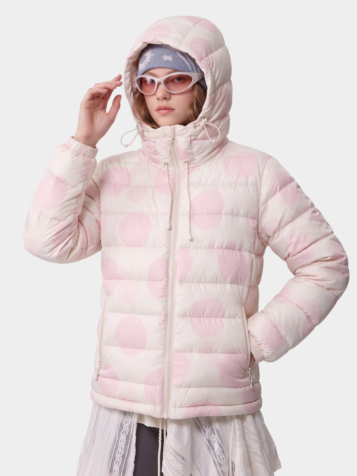 DotMist - Women's Lightweight Water-Repellent 90% White Duck Down Jacket