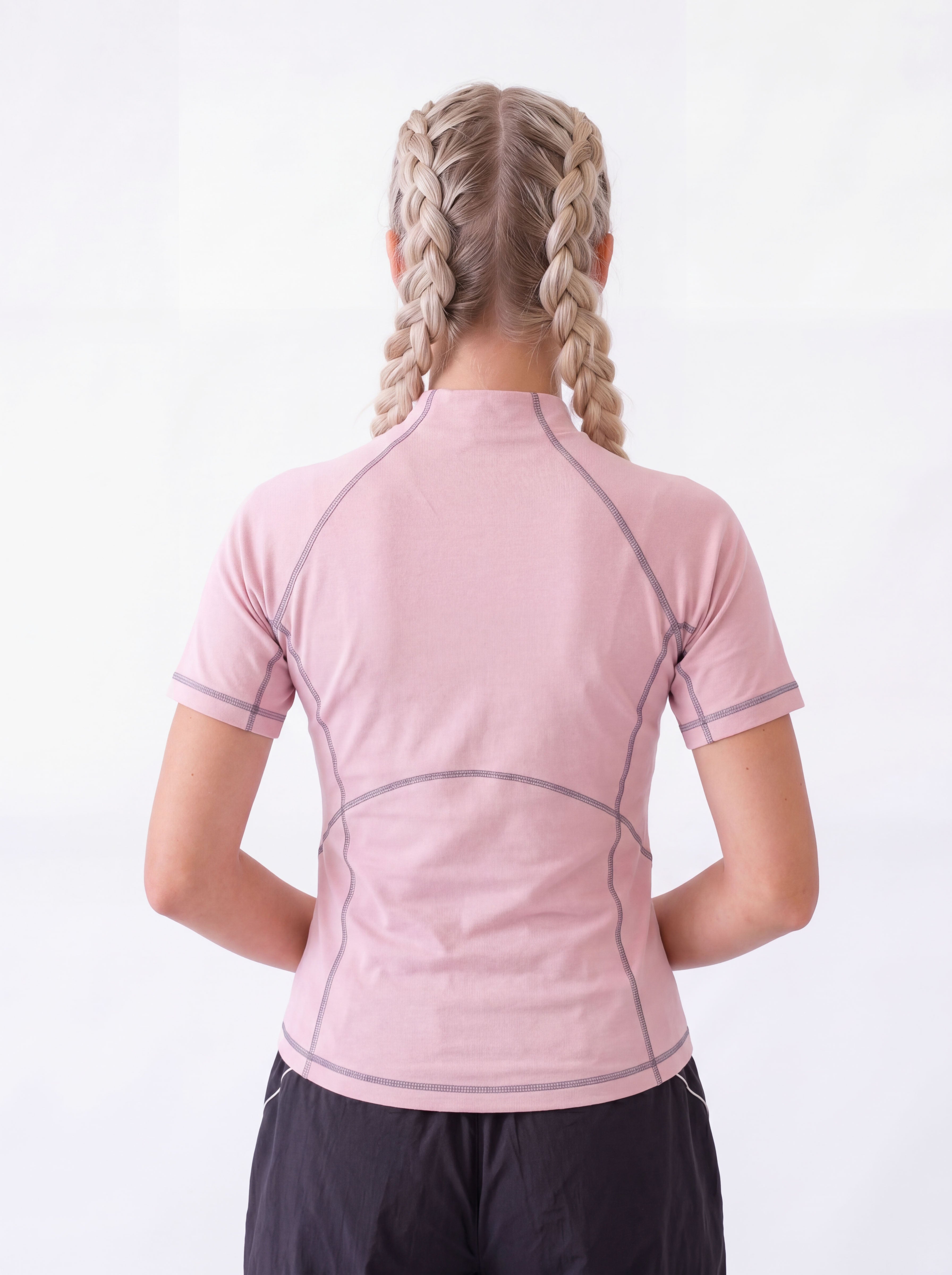 CloudWisp - Women's Quick-Dry Half-Zip Stand Collar T-Shirt