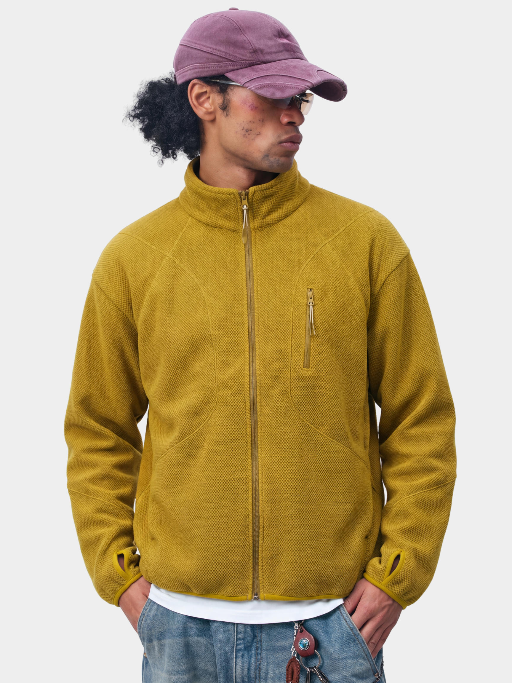 Drake - Unisex Honeycomb Thermal Zip-Up Sweatshirt