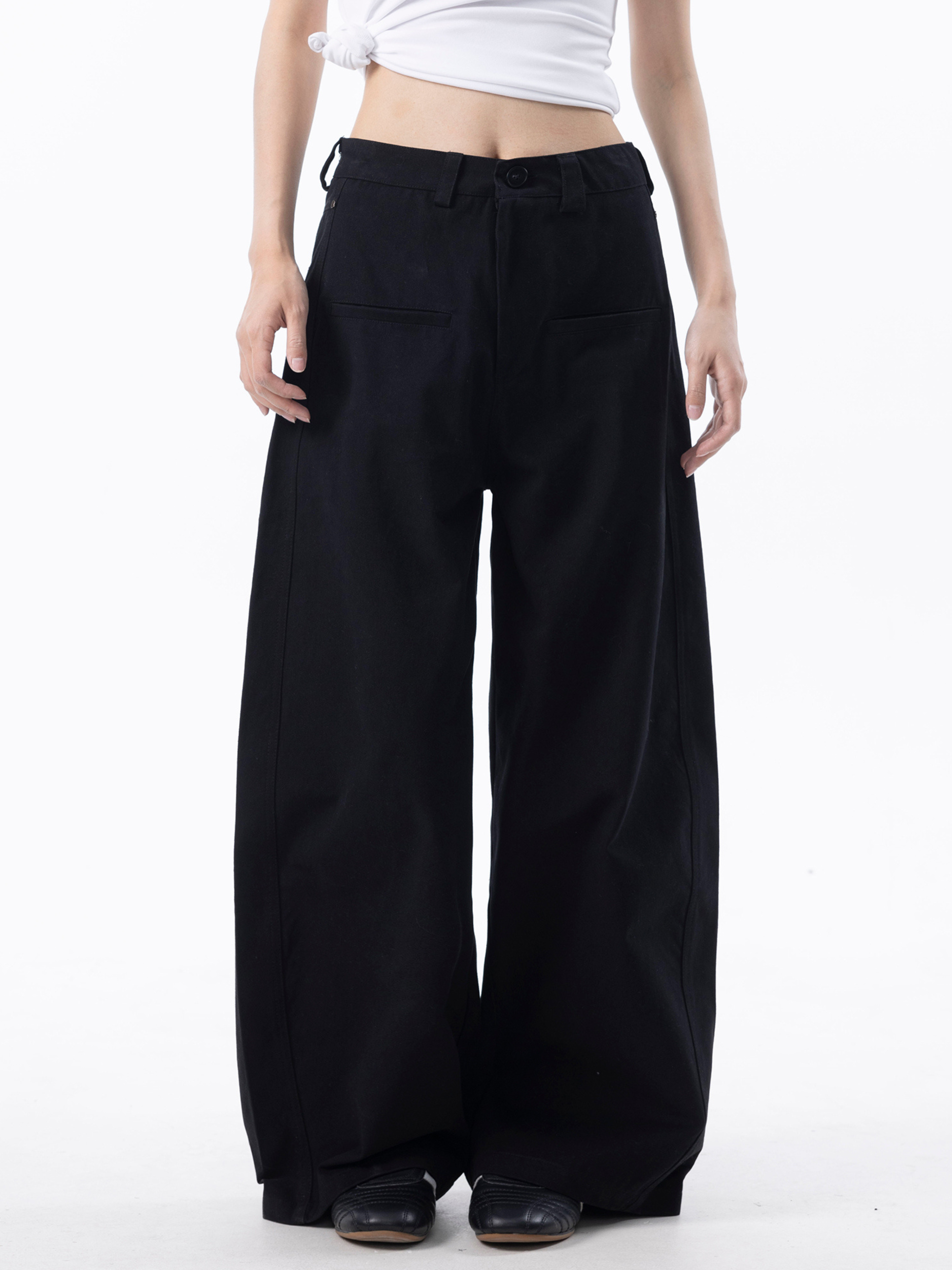 Horizontrail - Unisex Pure Cotton Relaxed Straight Blade-Cut Pants