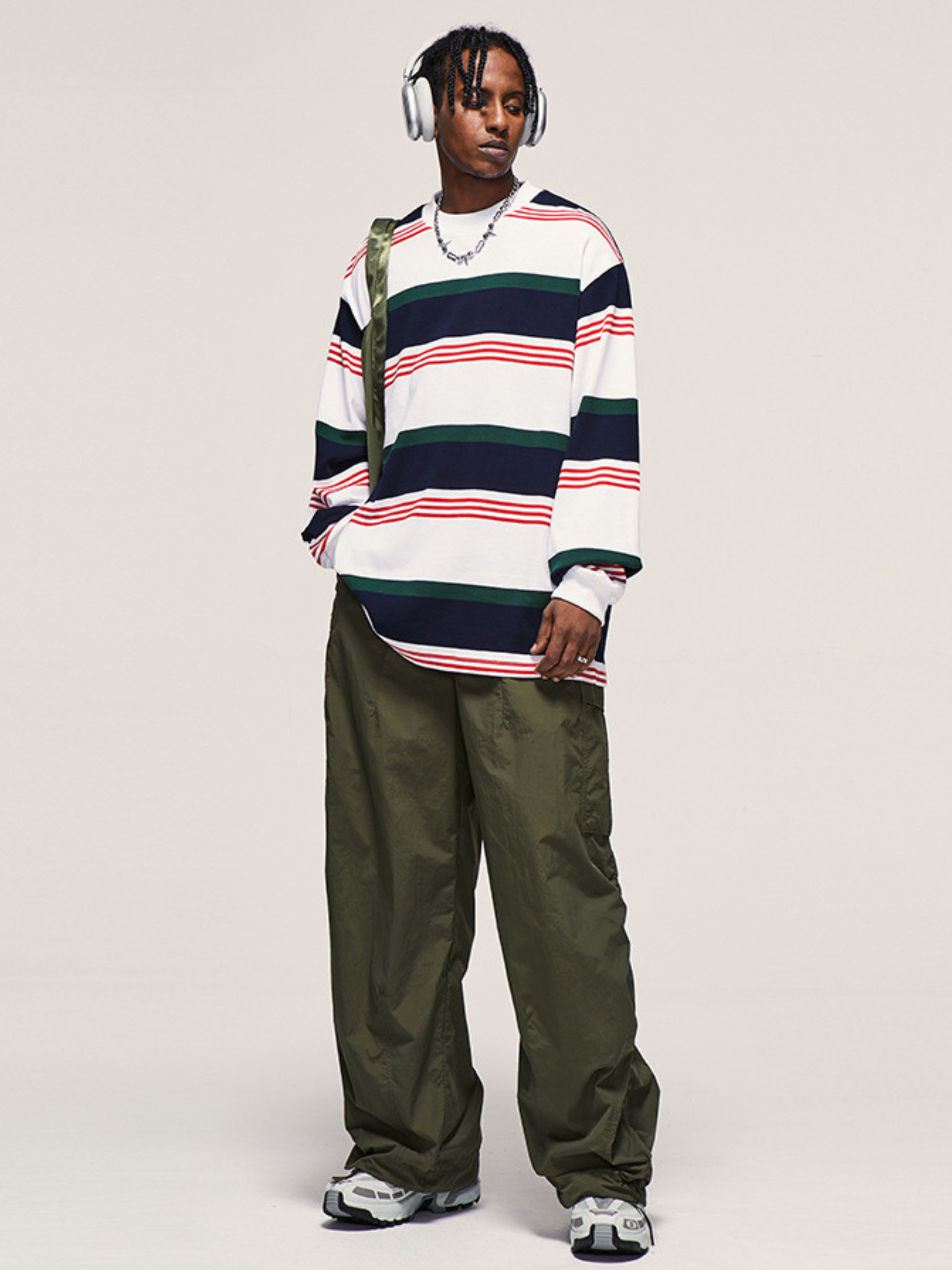FireChair - Plaid Loose-Fit Utility Wide-Leg Pants