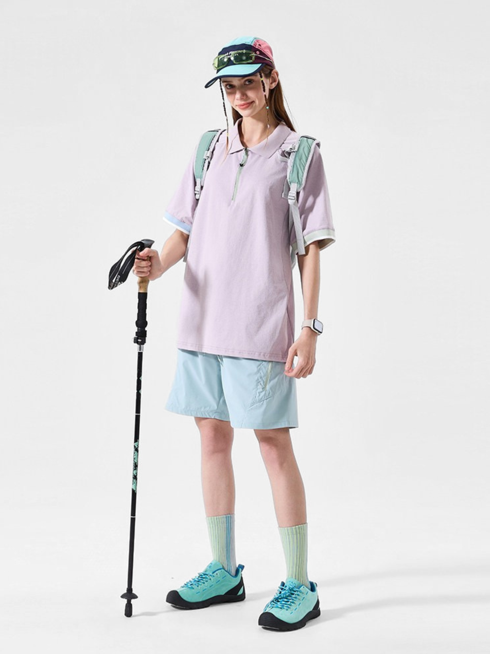 ゴルフィッカーズ シャツ ChillFlask - Antibacterial Quick-Dry Half-Zip Polo T-Shirt
