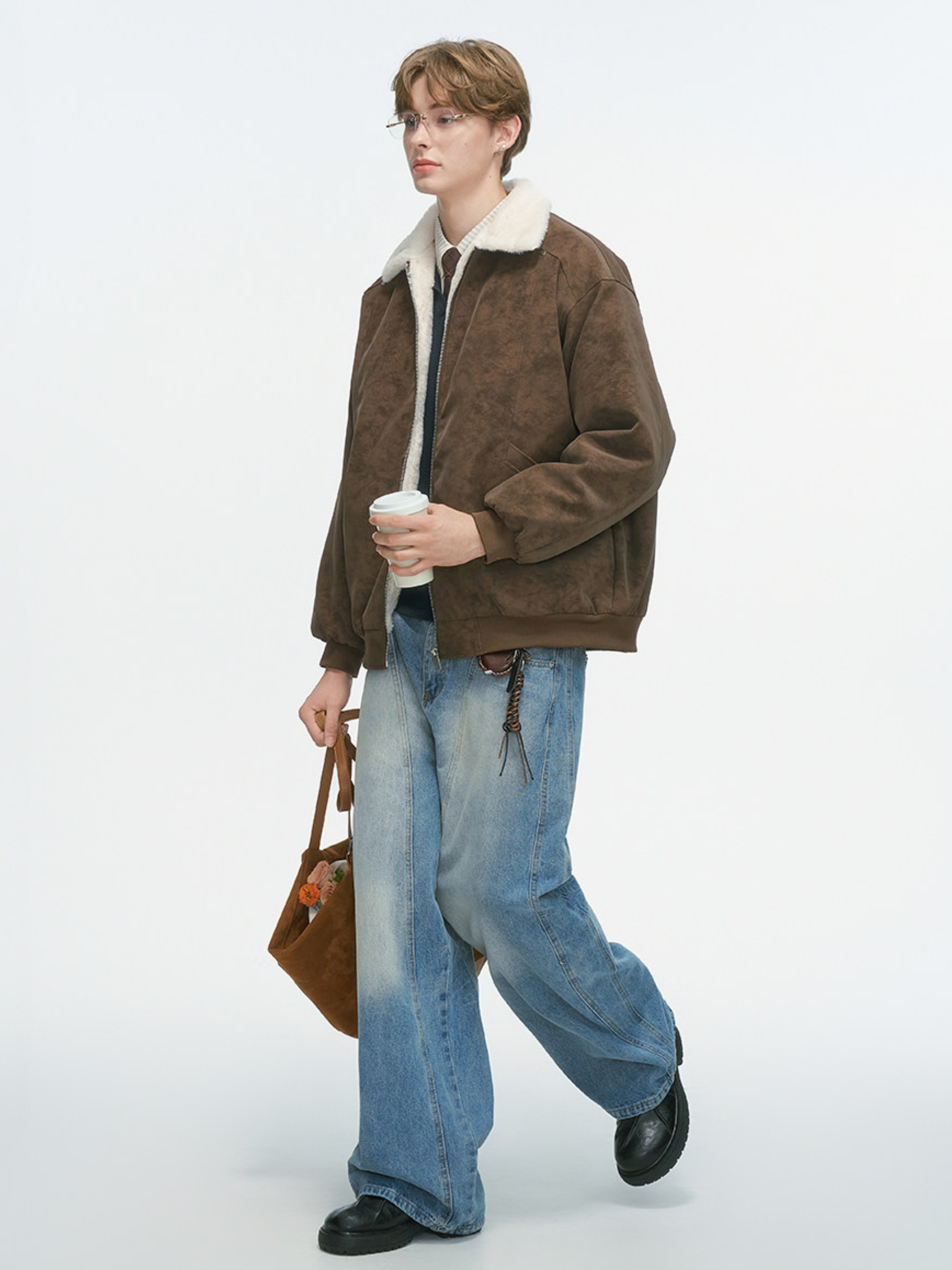 Ironpath - Men's Shearling-Lined PU Leather Insulated Jacket