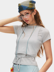 Caveloop - Women's 5A Antibacterial Yarn Slim Vest Short-Sleeve T-Shirt