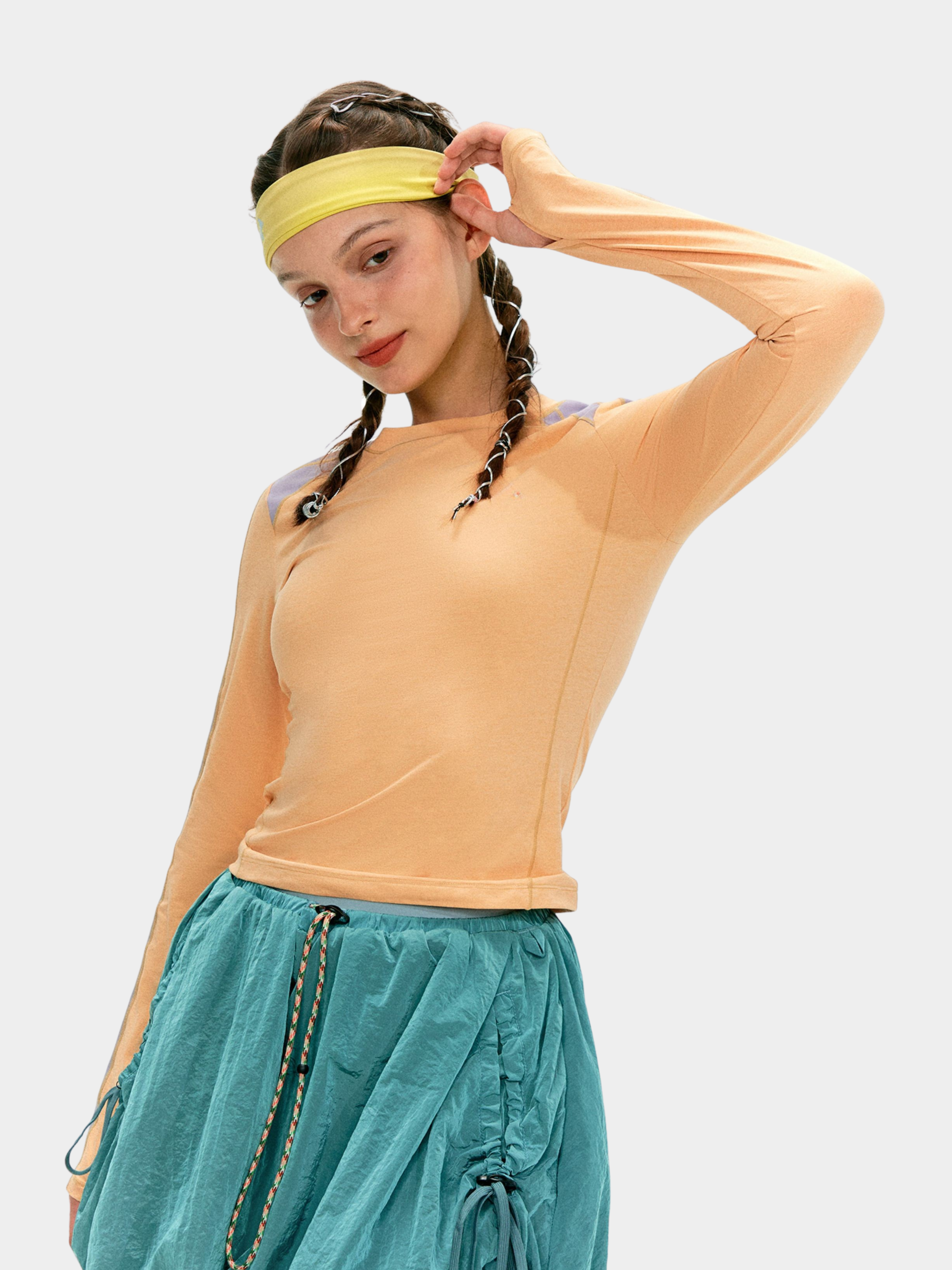 Moonfire - Moisture-Wicking Colorblock Fitted Base Layer Top