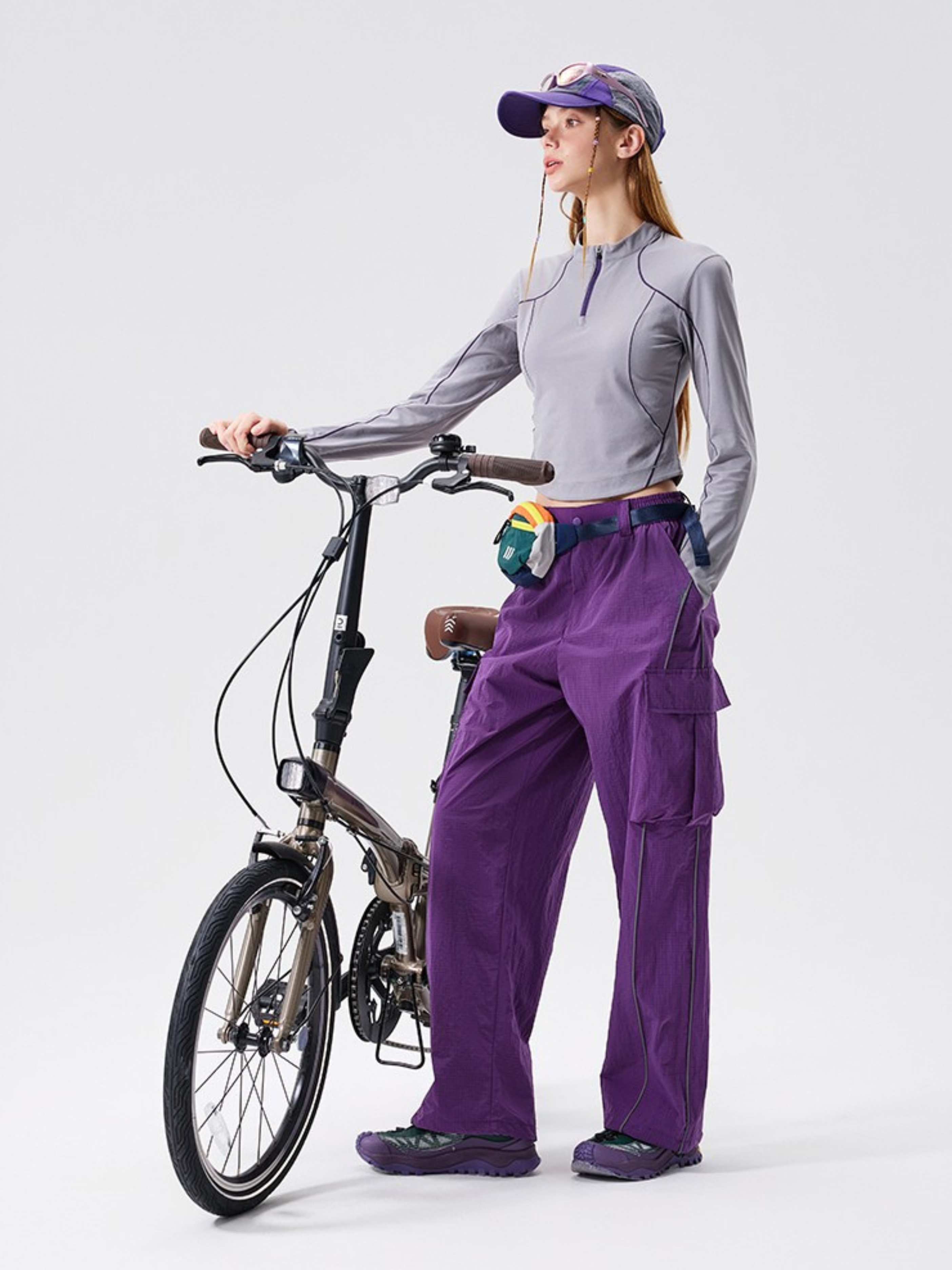 Frostthorn - Women's Half-Zip Mock Neck Yoga & Training Long Sleeve Tee