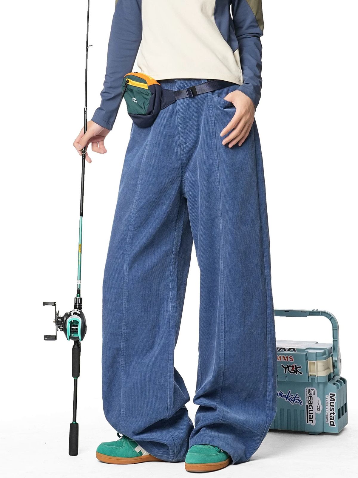 Foresttrek - Unisex Cotton Corduroy Curved-Leg Wide-Leg Pants