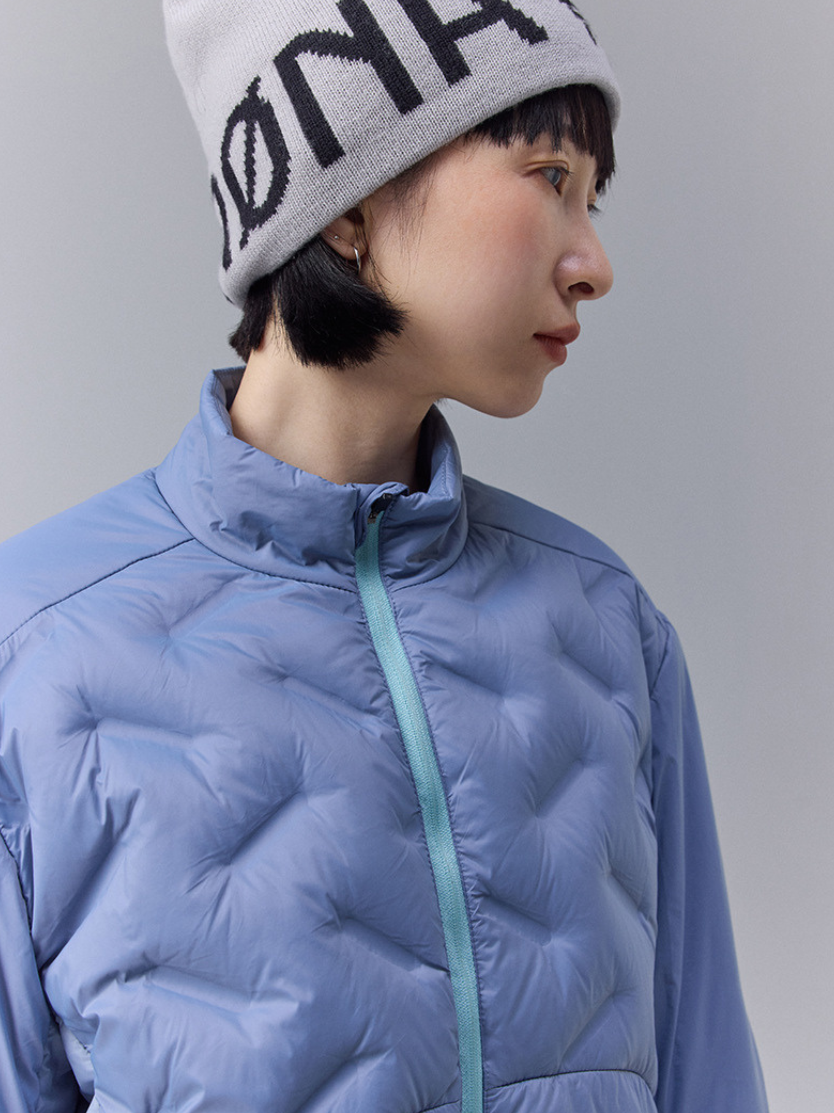 DryBench - Unisex Spliced Collar Outdoor Down Jacket