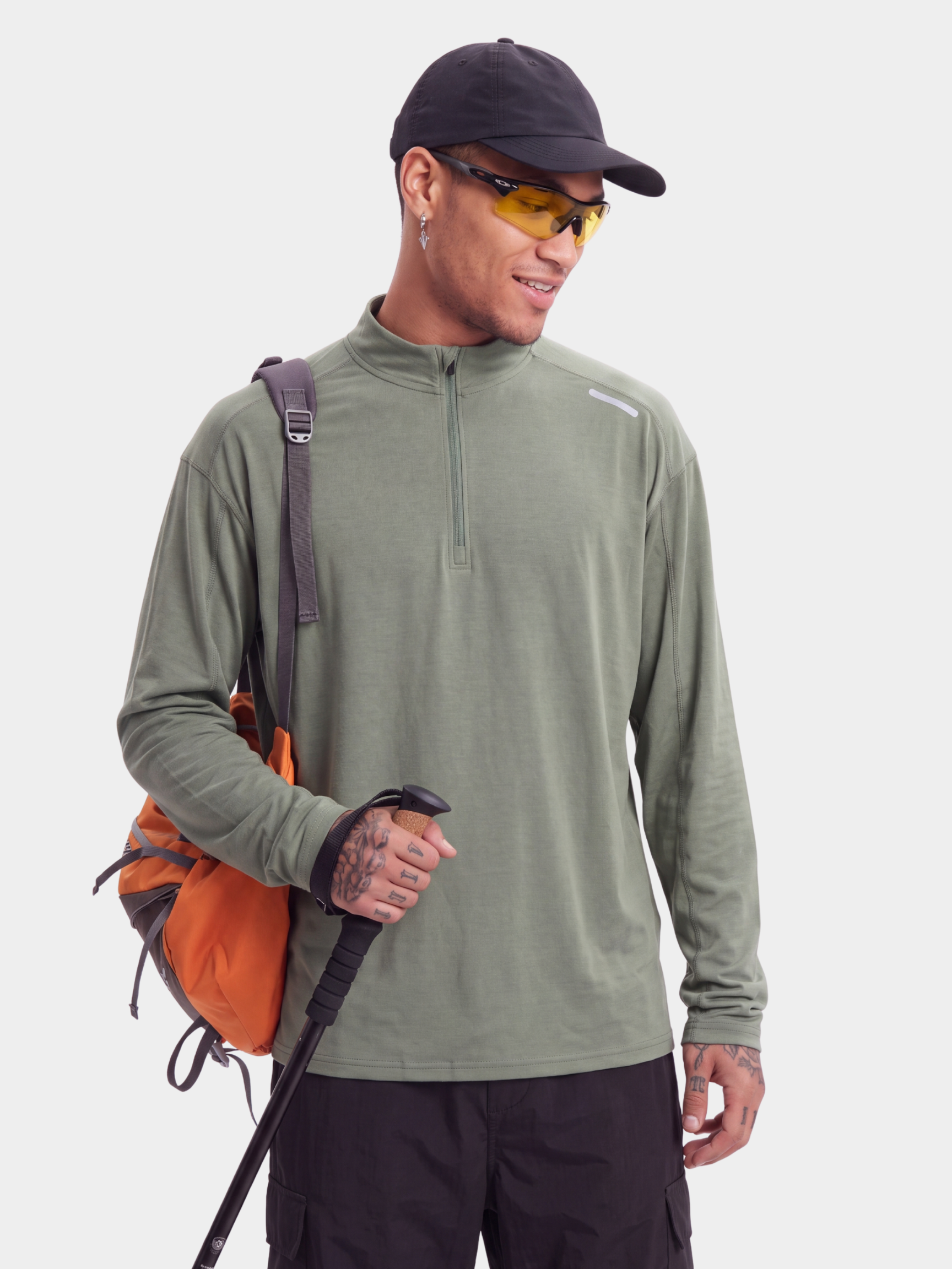 BreezeZip - Men's UPF40+ Quick-Dry Half-Zip Breathable T-Shirt