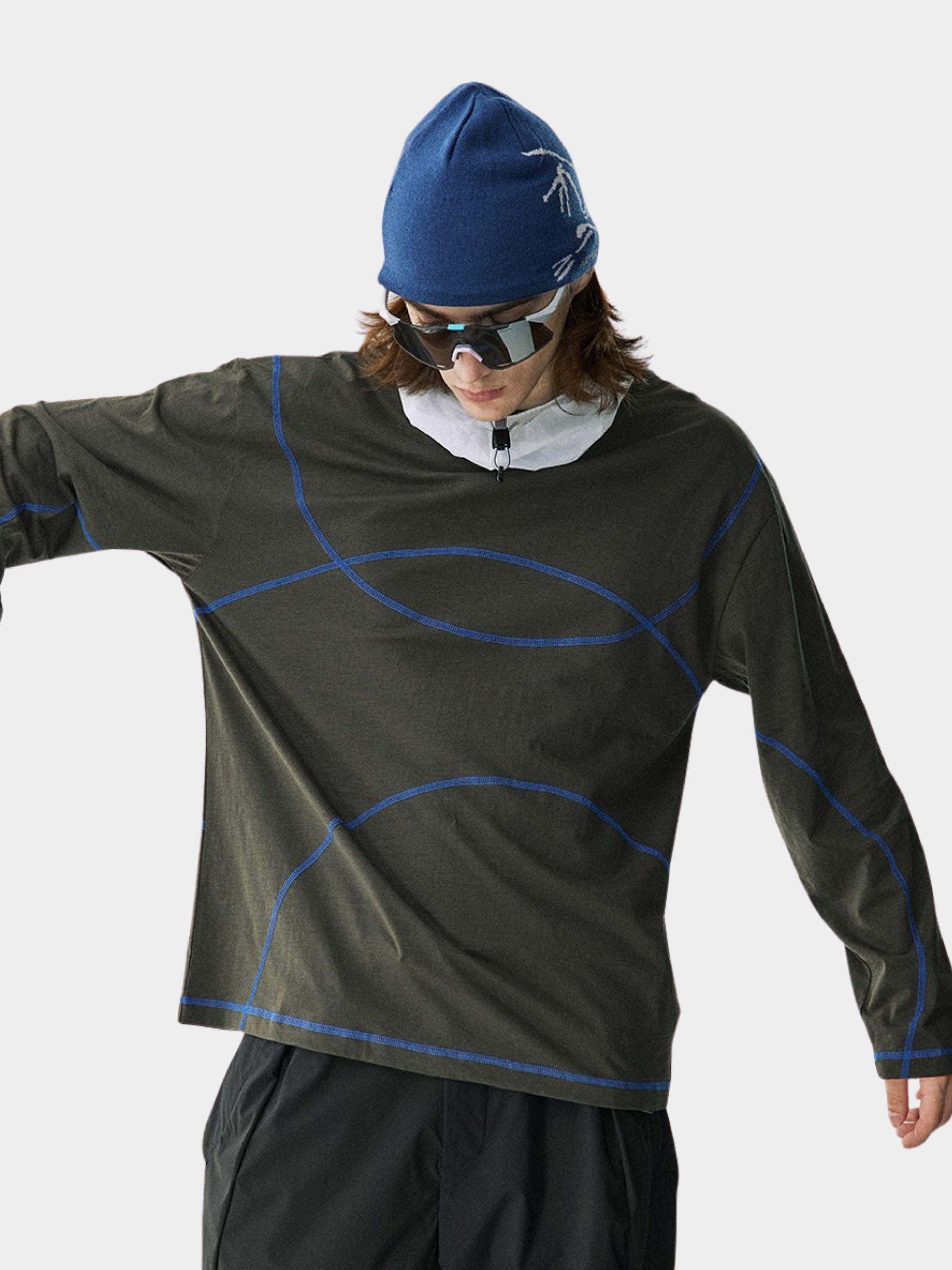 Glacialwind - Unisex Slub Cotton Breathable Running Long Sleeve
